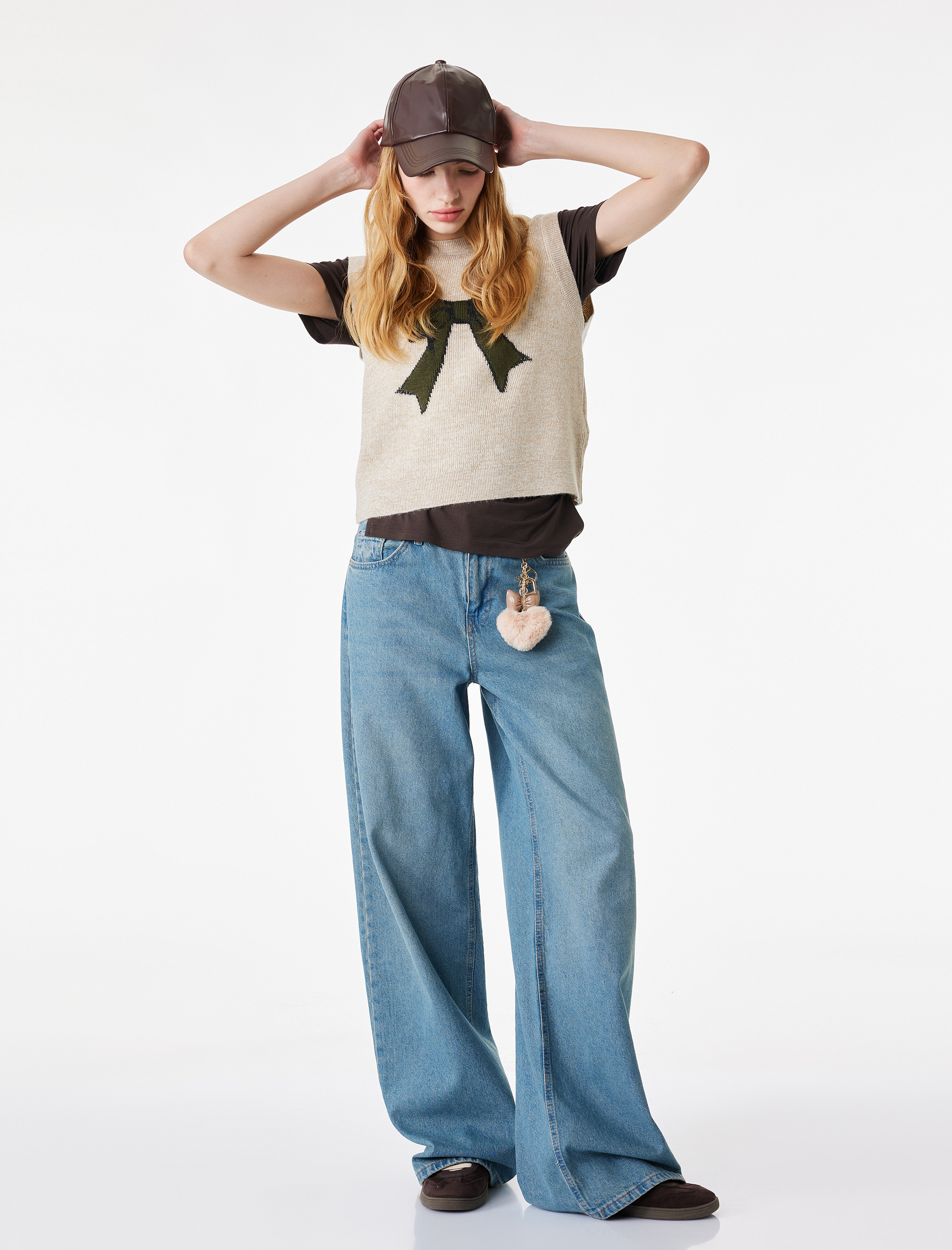   Kolsuz Fiyonk Desenli Bisiklet Yaka Triko Süveter