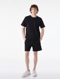 Regular Fit Kısa Kollu Bisiklet Yaka Pamuklu Basic Tişört