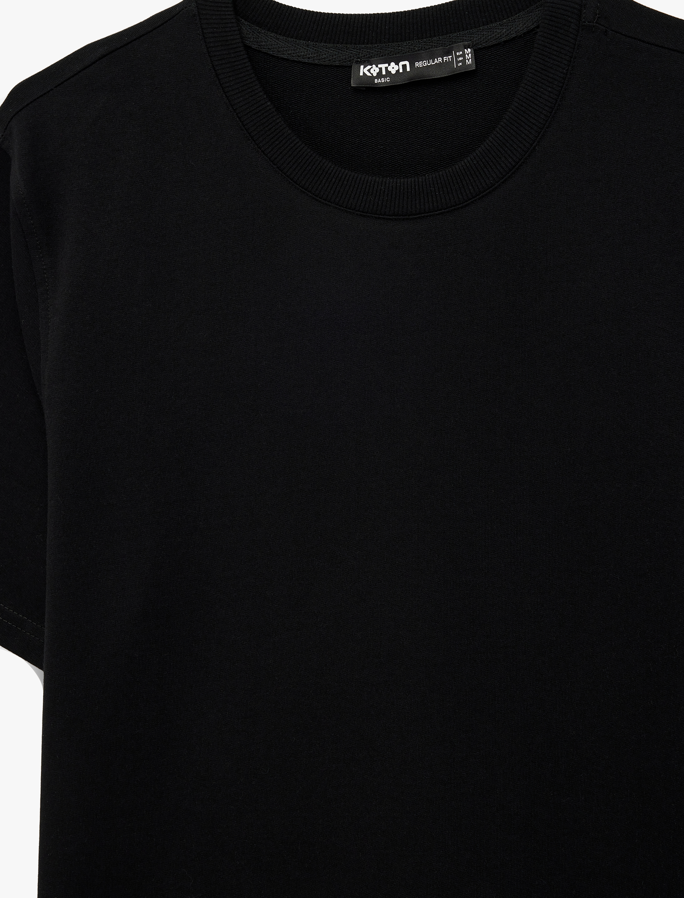   Regular Fit Kısa Kollu Bisiklet Yaka Pamuklu Basic Tişört