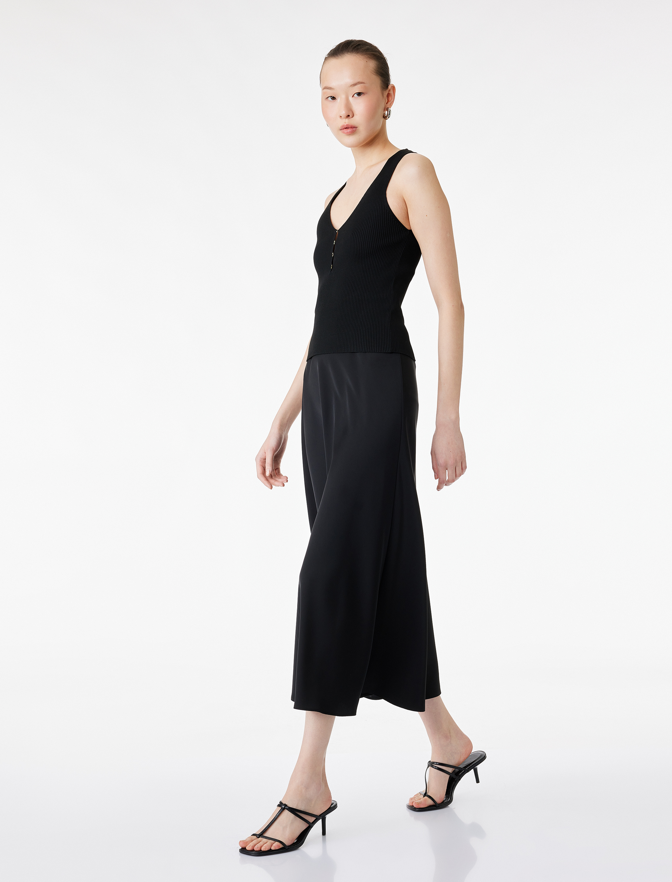   Normal Bel Midi Saten Çan Etek