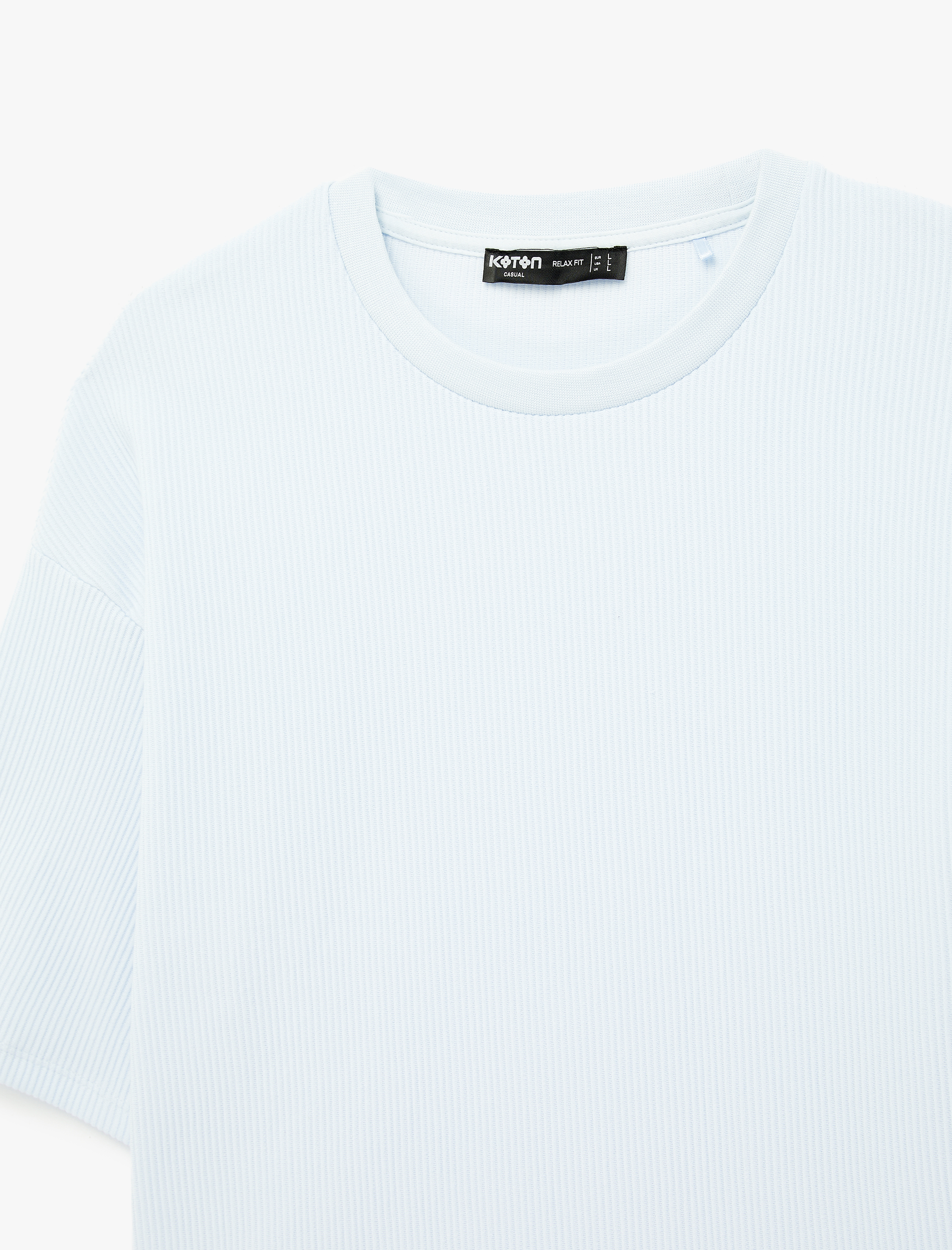   Kısa Kollu Bisiklet Yaka Pamuklu Tok Kumaş Basic Oversize Tişört