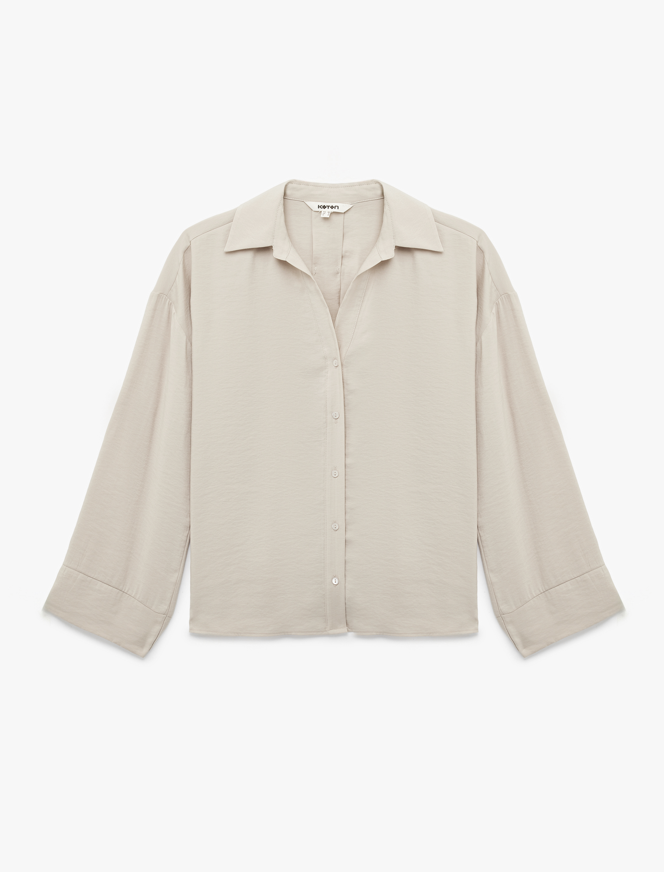   Uzun Geniş Kollu Oversize Modal Kumaş Gömlek