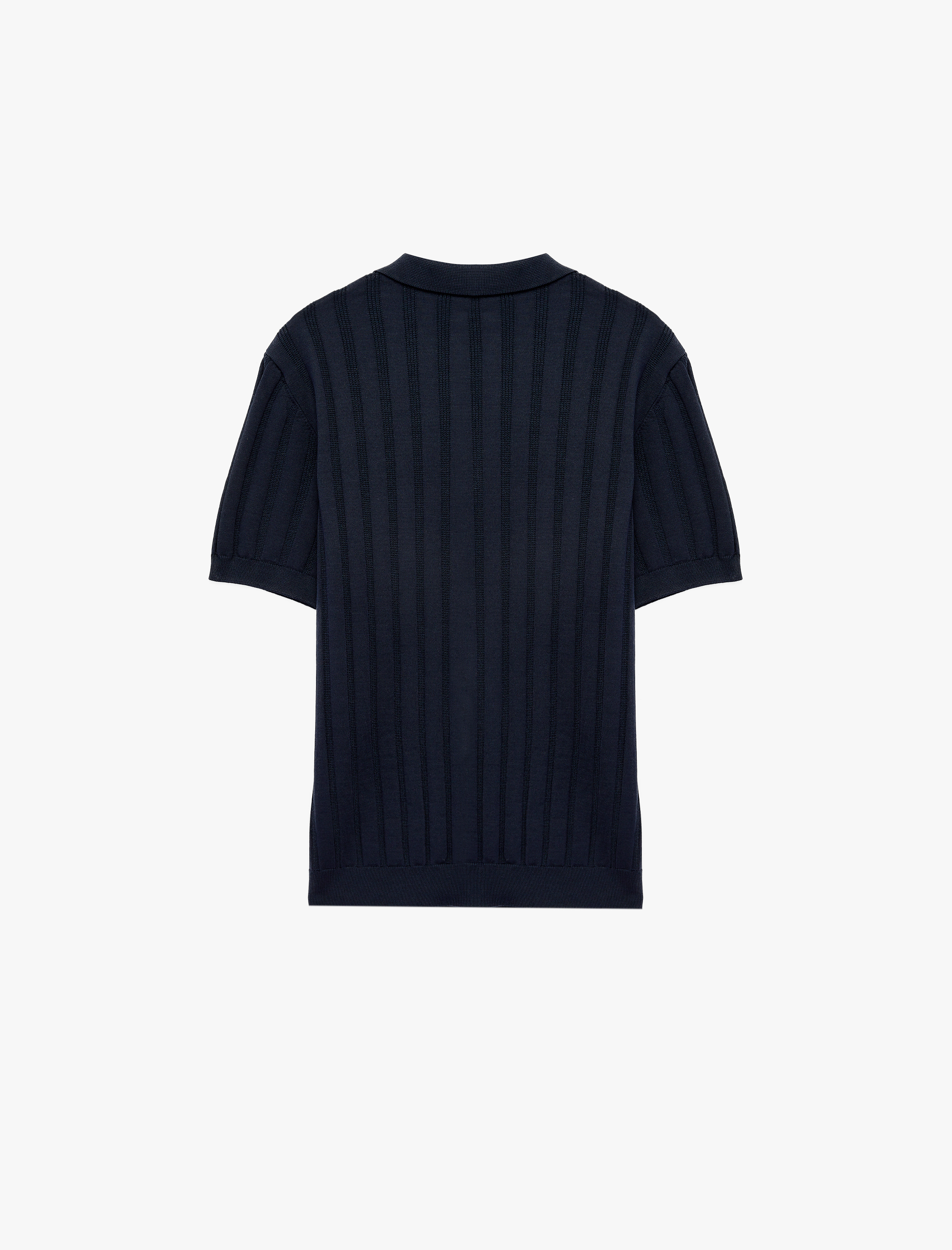   Regular Fit Kısa Kollu Dokulu Düğmeli Polo Yaka Triko Tişört