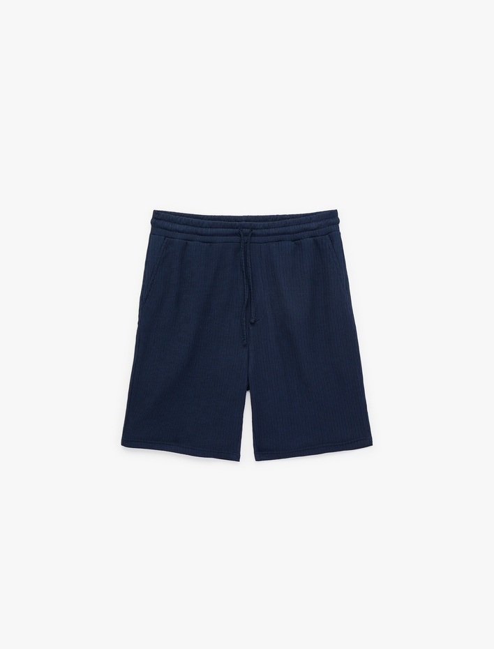  Bürümcük Cepli Mini Beli Bağcıklı Şort