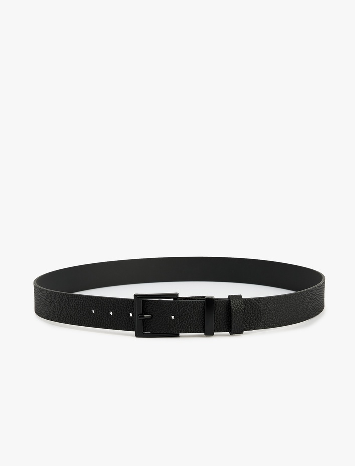 Erkek Kare Tokalı Suni Deri Kemer