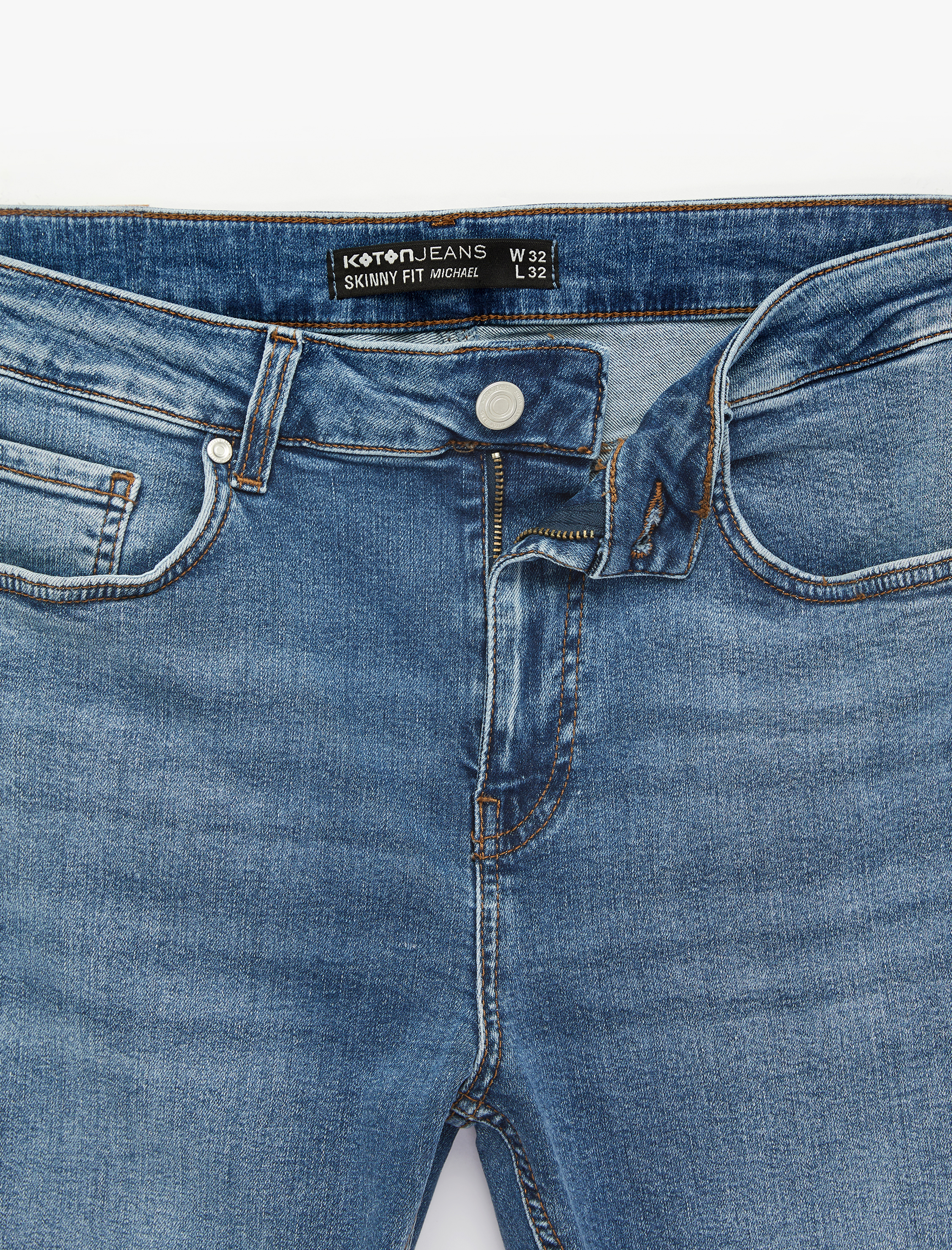   Normal Bel Pamuklu Skinny Fit Jean Pantolon - Michael Jean