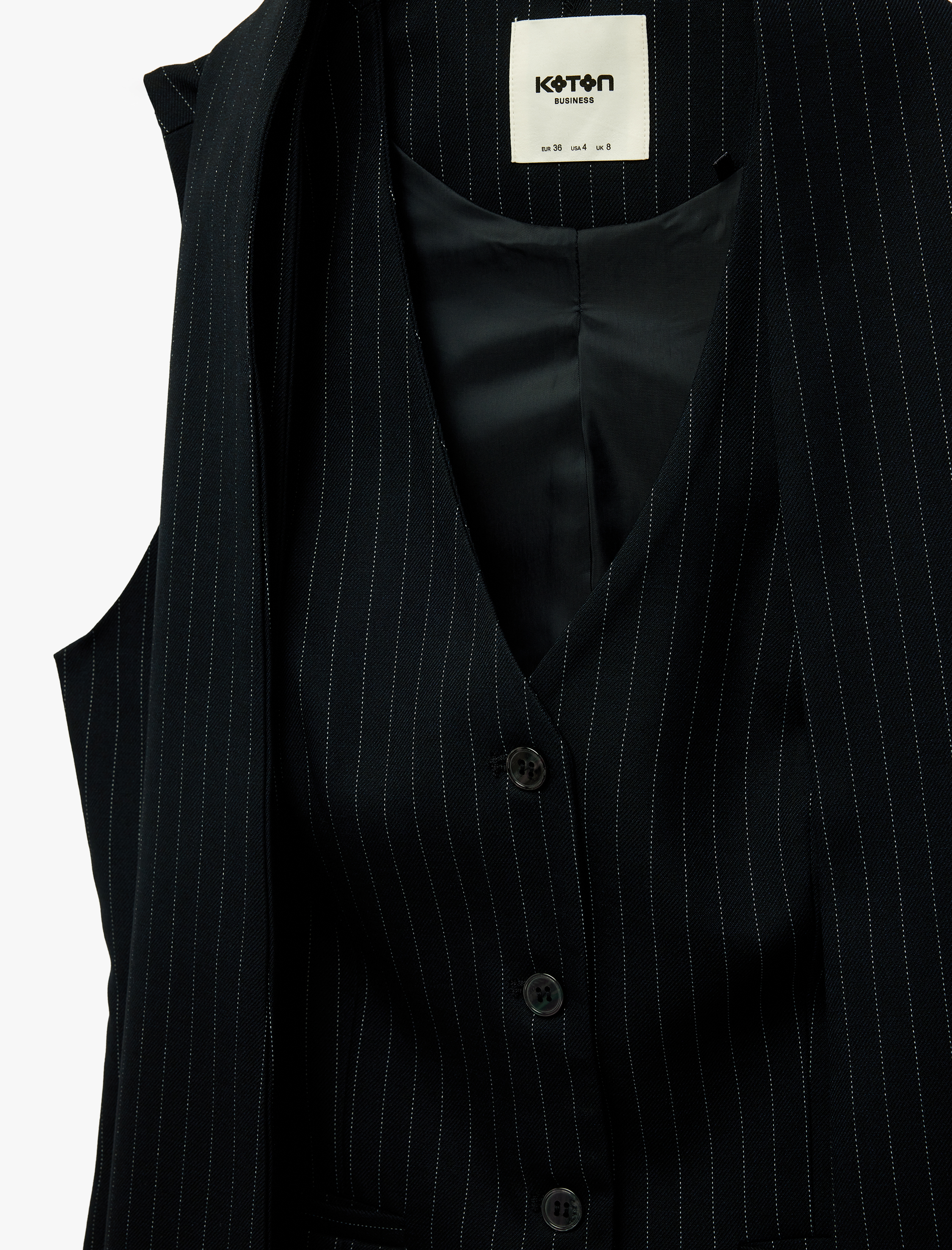   Viskon Karışımlı Cepli Fular Detaylı V Yaka Kolsuz Yelek