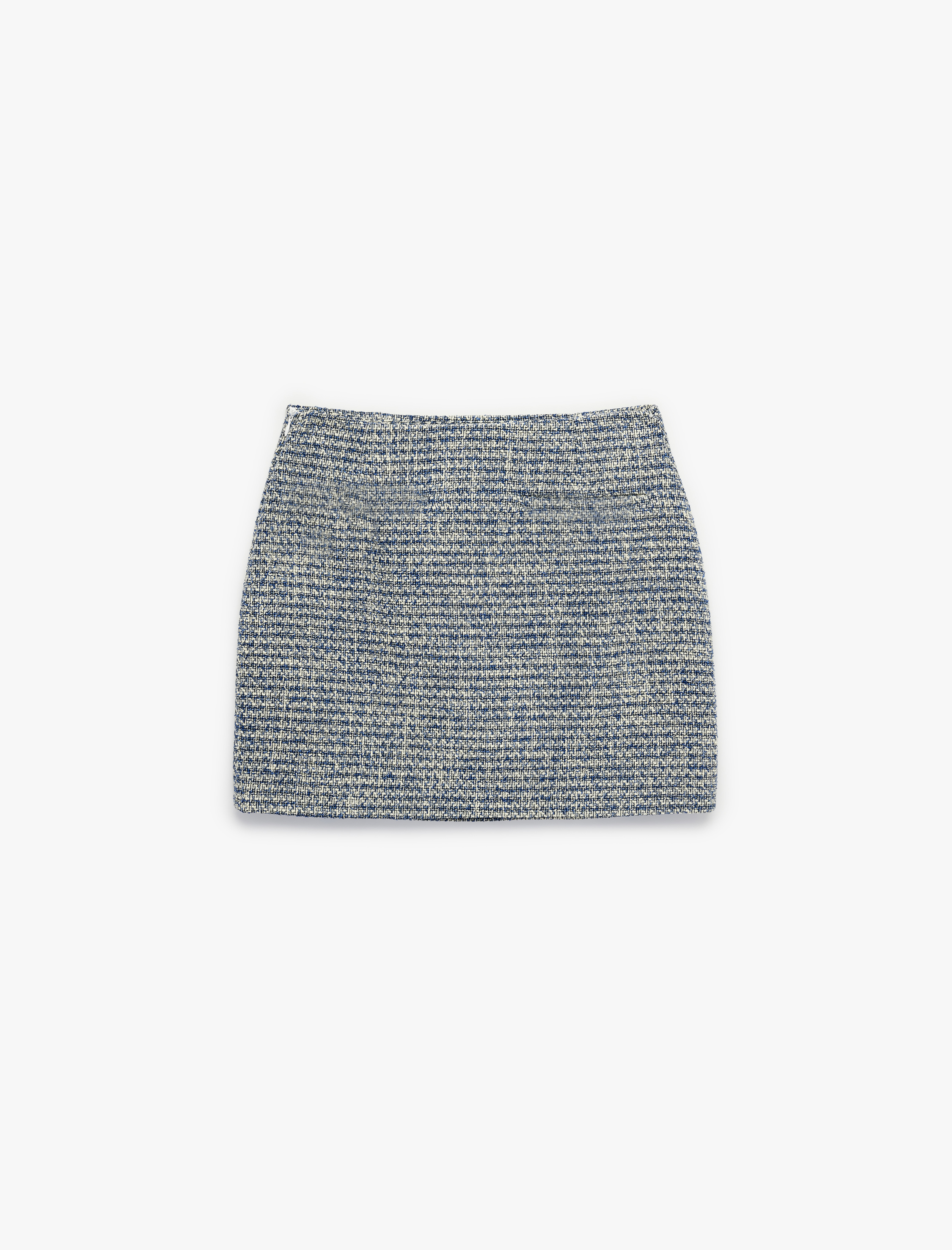   Fleto Cepli Metal Düğme Detaylı A Kesim Mini Tüvit Etek