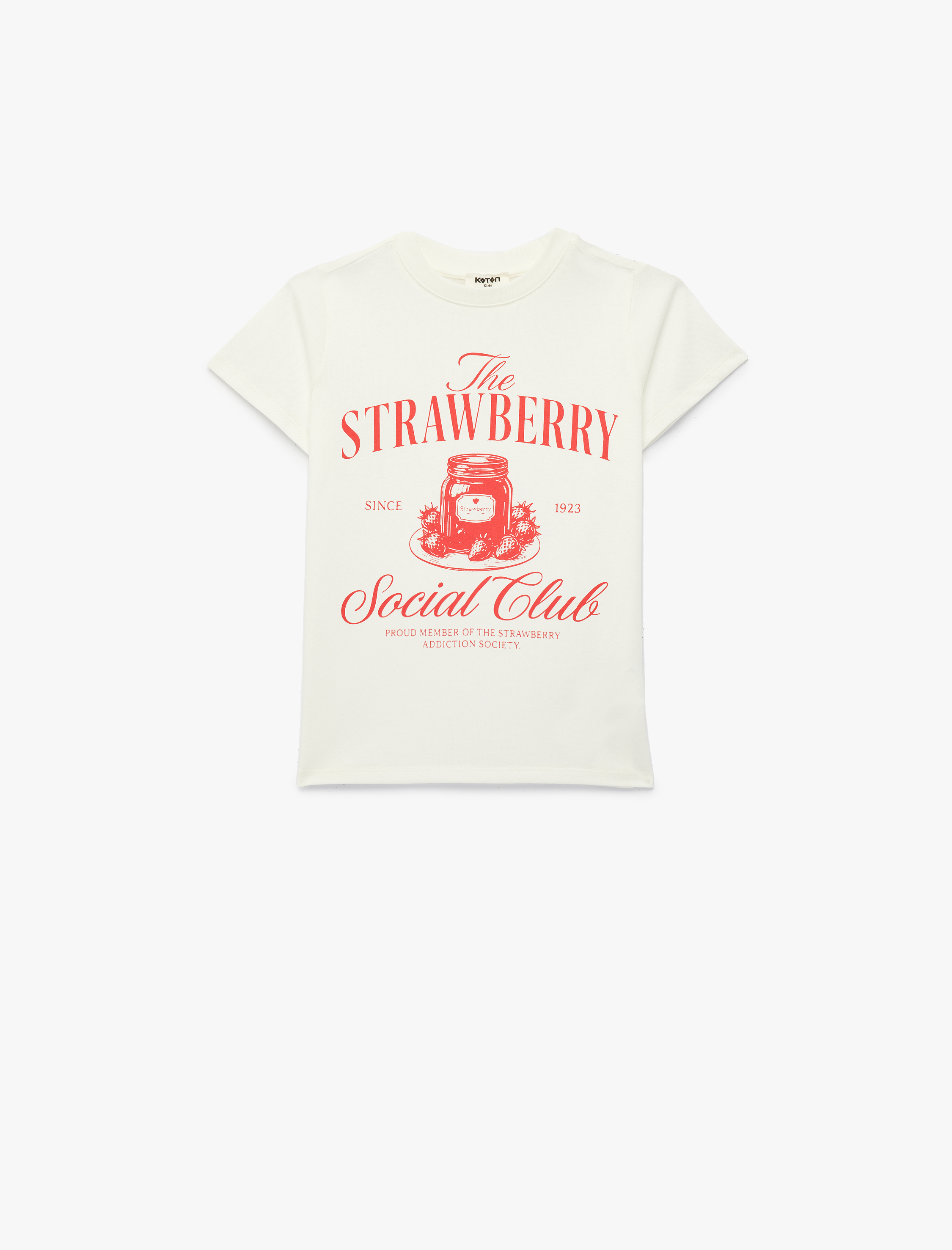  Kız Çocuk Pamuklu Kısa Kollu Bisiklet Yaka Baskılı Tişört