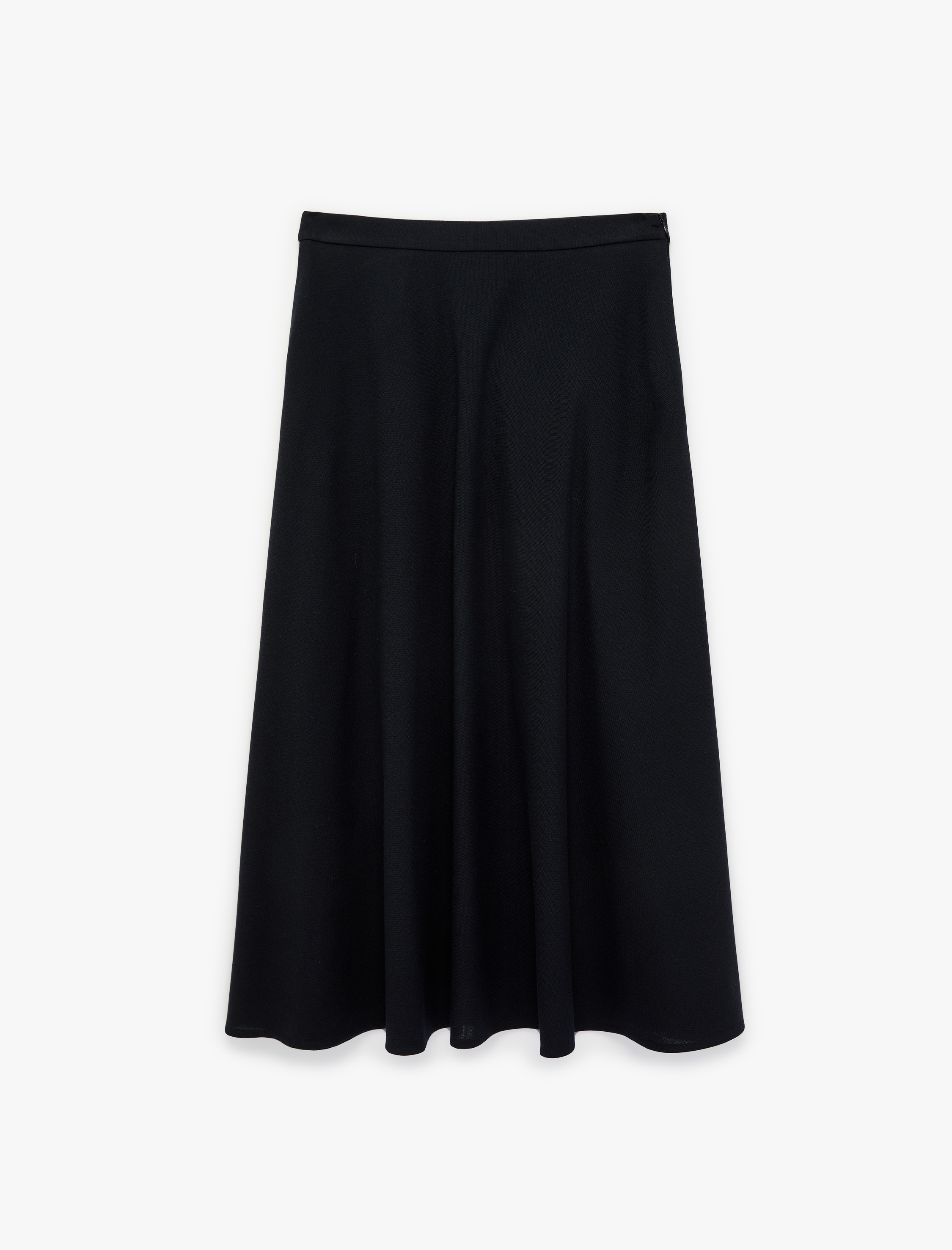   Koyun Yünü Karışımlı Normal Bel Volanlı Kloş Midi Etek