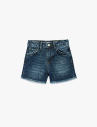 Pamuklu Cepli Loose Fit Denim Şort