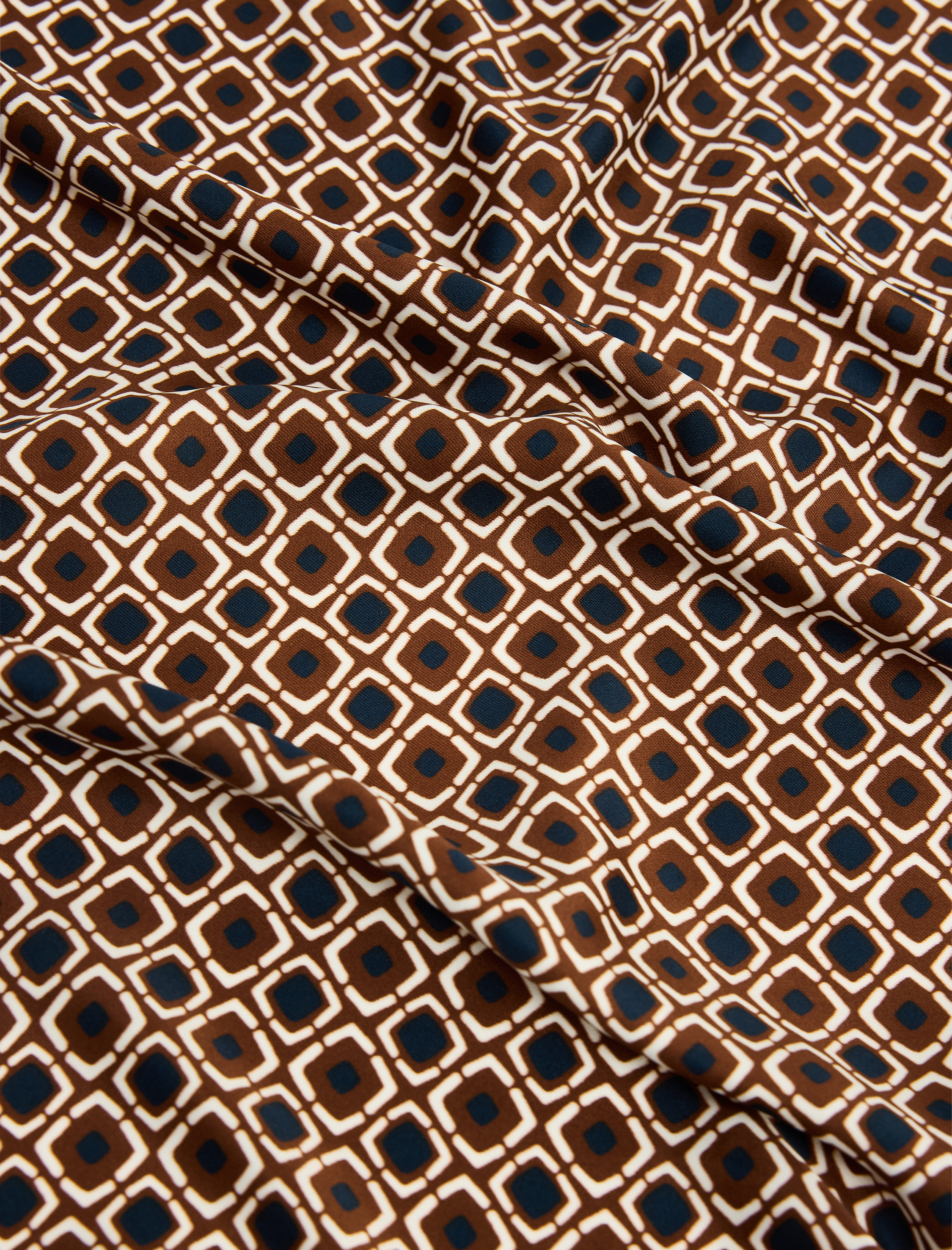  Kadın Geometrik Desenli Kare Saten Fular