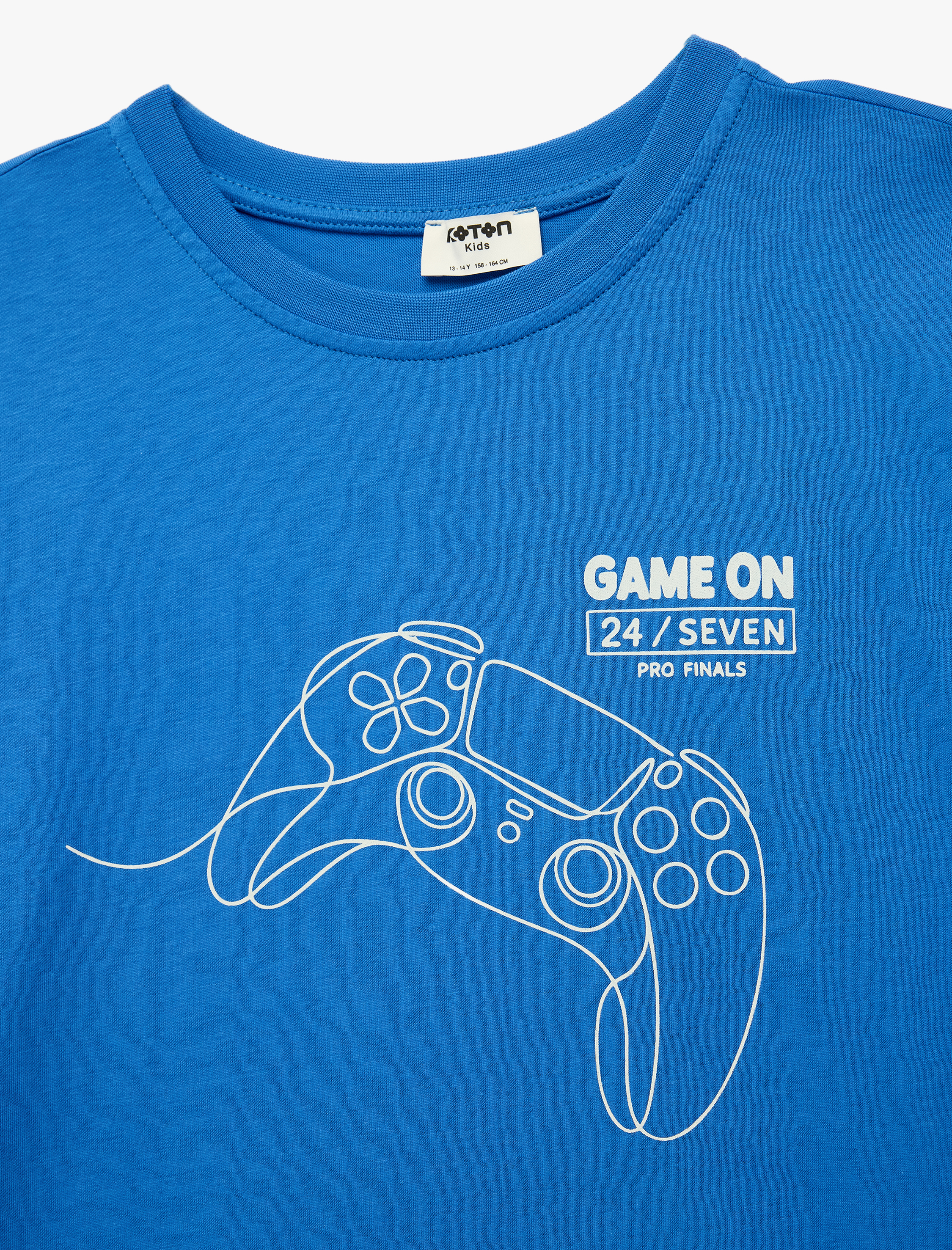  Erkek Çocuk Baskılı Bisiklet Yaka Kısa Kollu Pamuklu Oversize Tişört