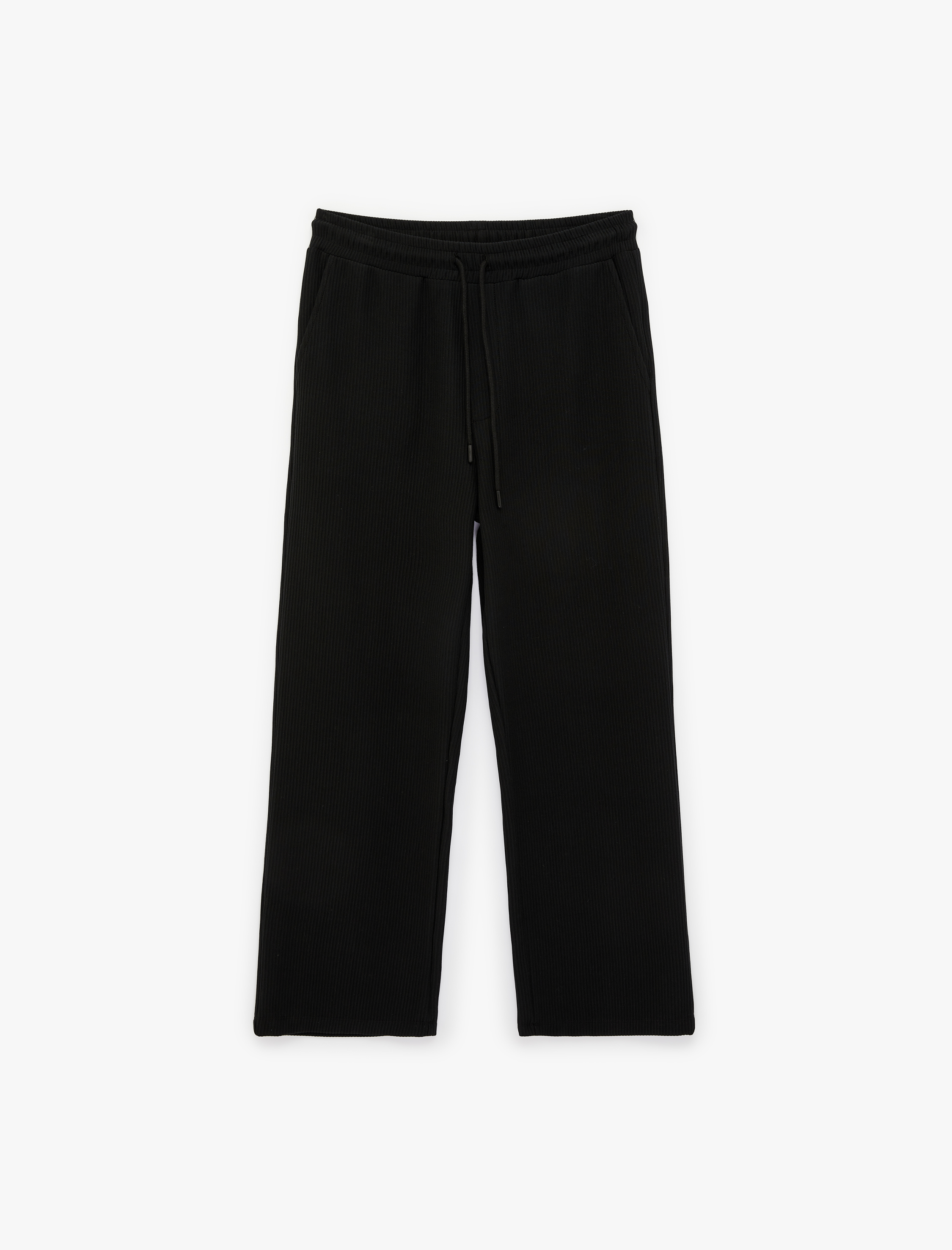   Regular Fit Dokulu Cepli Pamuklu Eşofman Altı