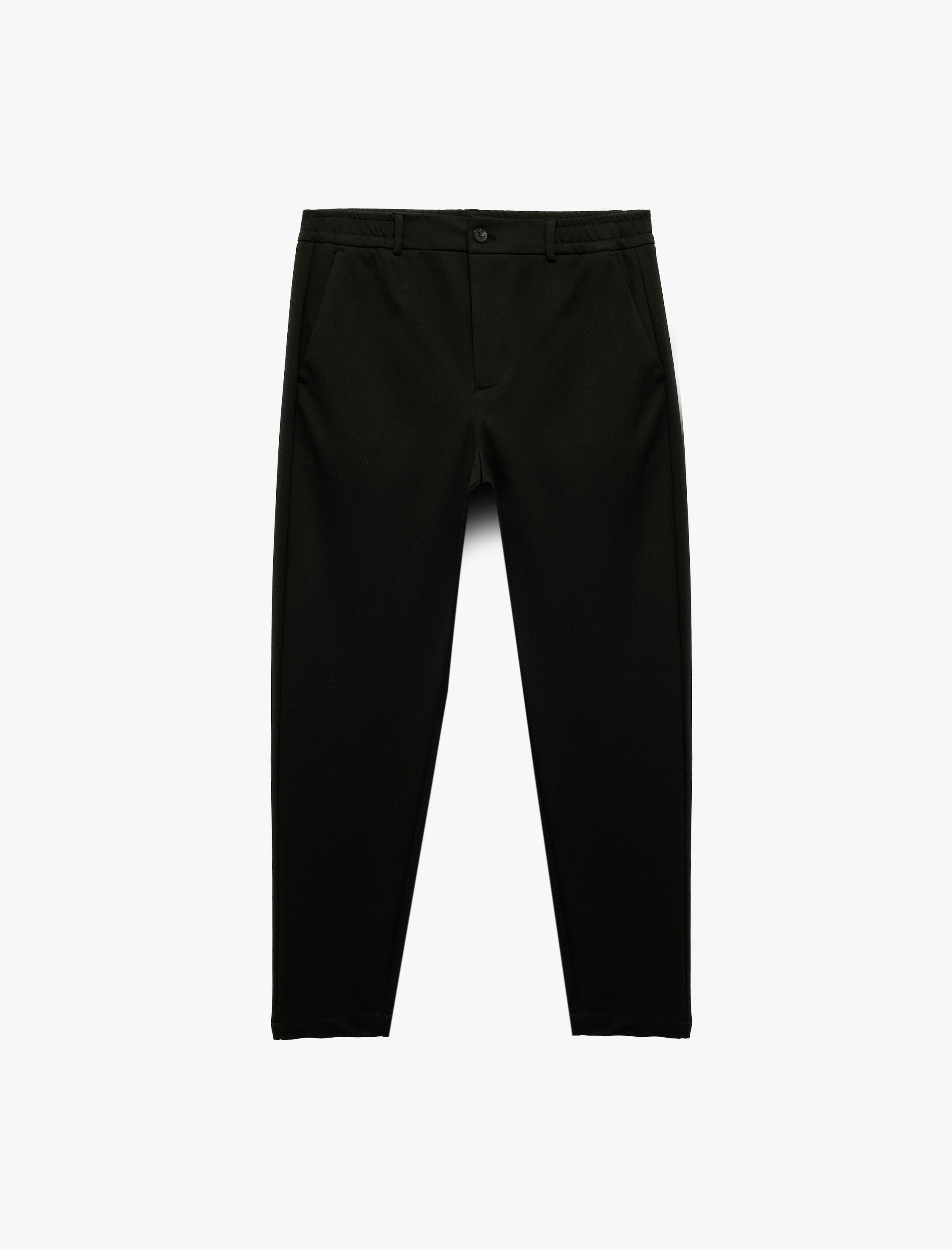   Slim Fit Viskon Karışımlı Cepli Düğmeli Chino Pantolon