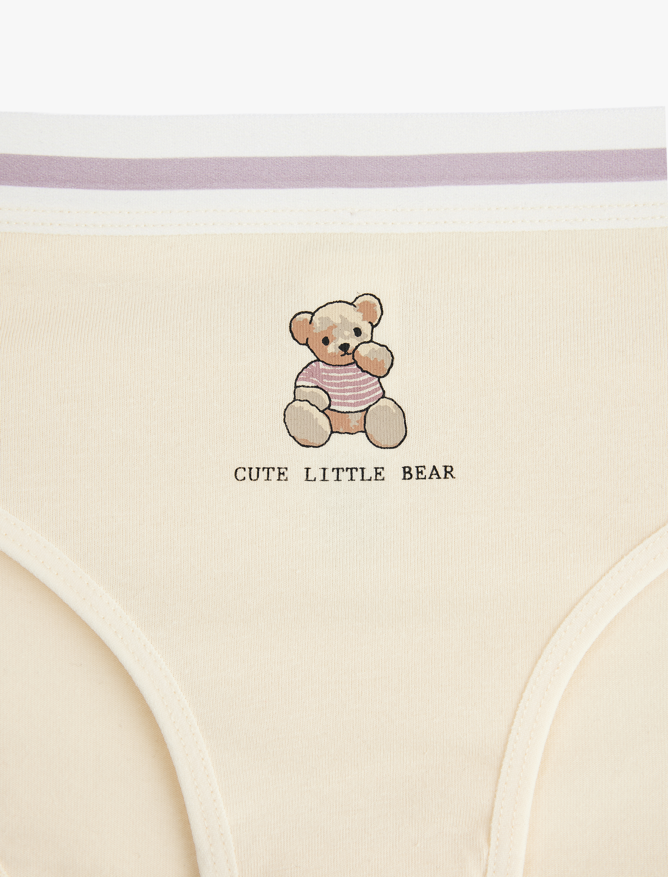   Lastik Detaylı Pamuklu Rahat Kalıp Baskılı Brief Külot