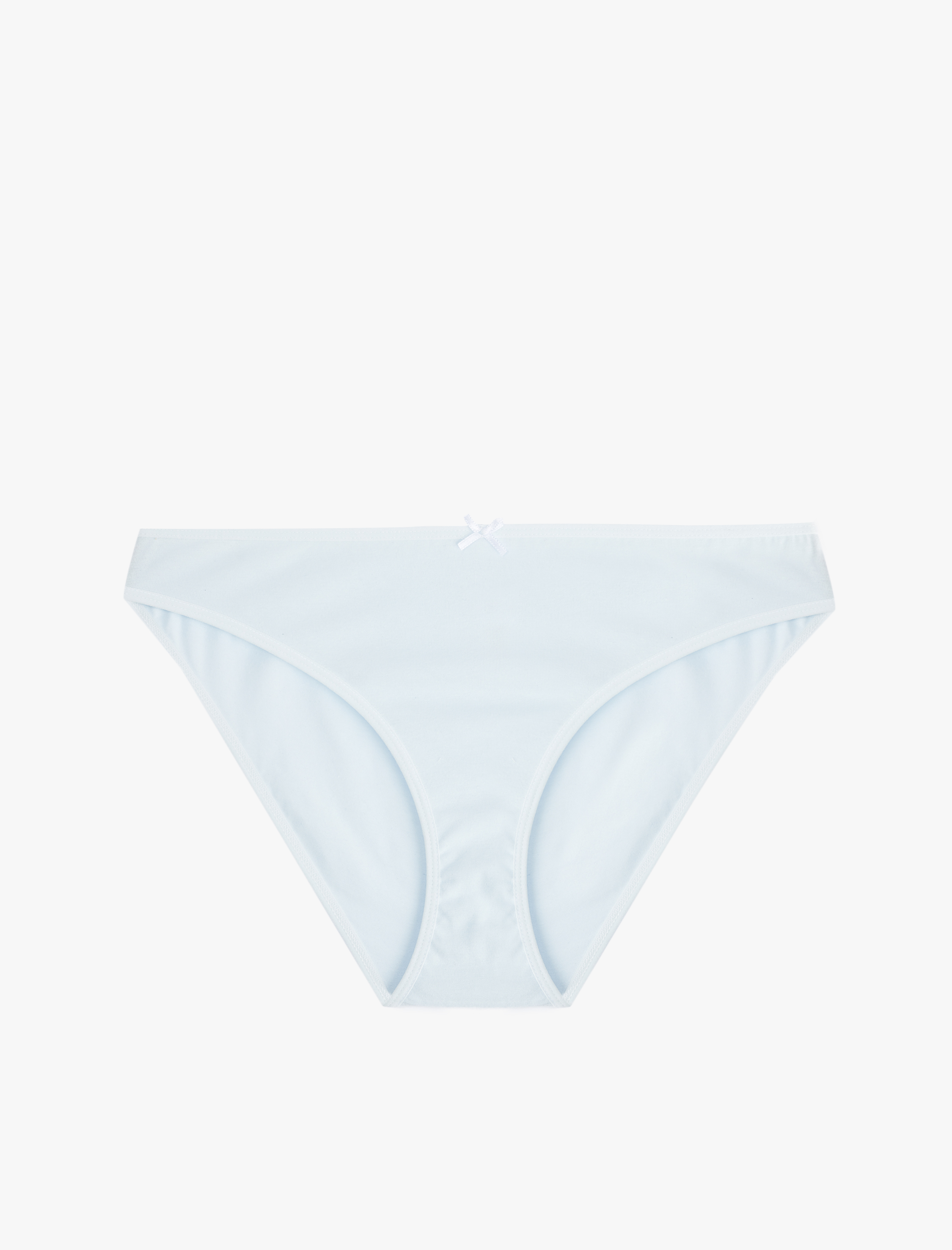   Pamuklu Çok Renkli Kurdele Detaylı 3'lü Brief Külot Seti