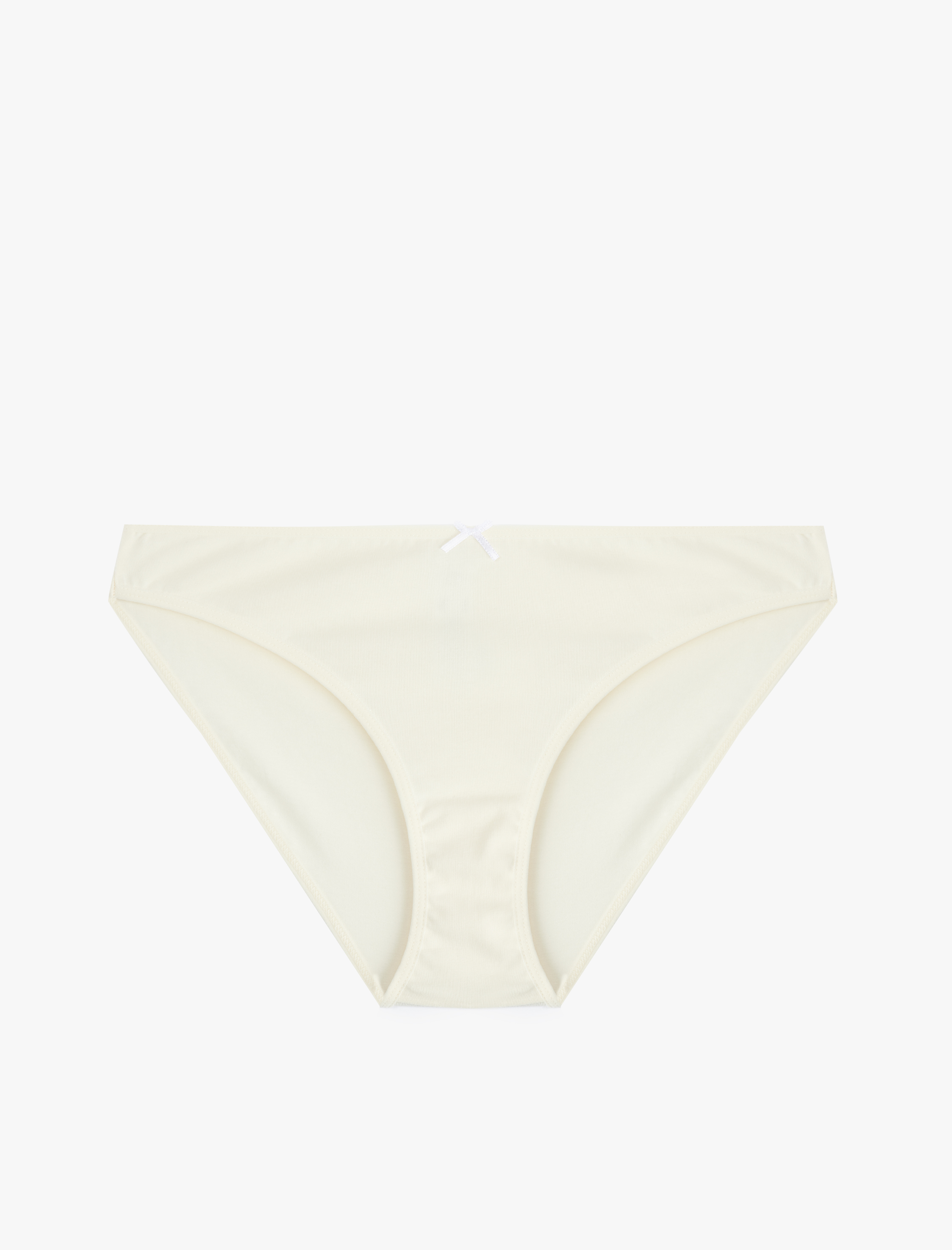   Pamuklu Çok Renkli Kurdele Detaylı 3'lü Brief Külot Seti