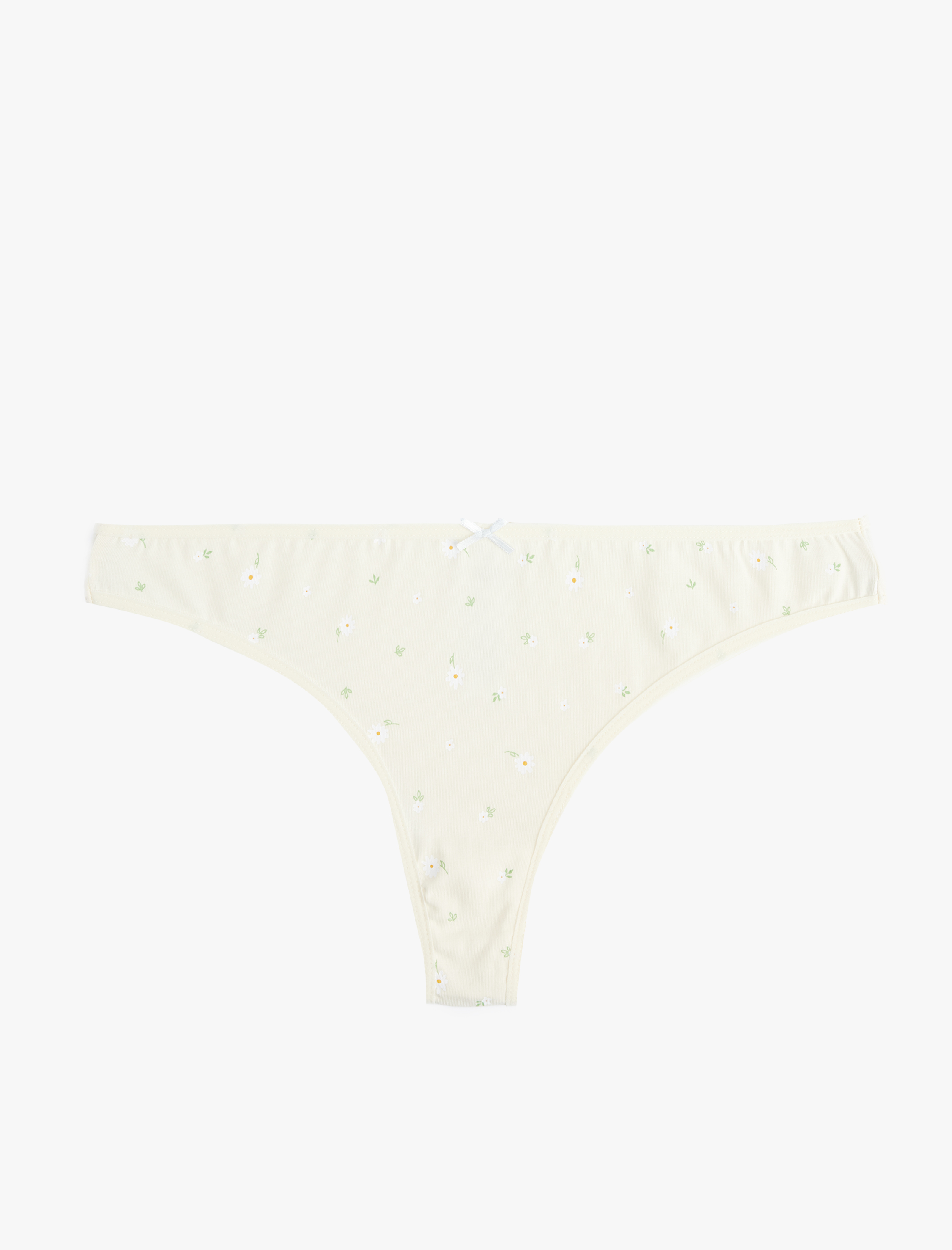   Çiçek Baskılı Pamuklu 3'lü Brazilian Külot Seti