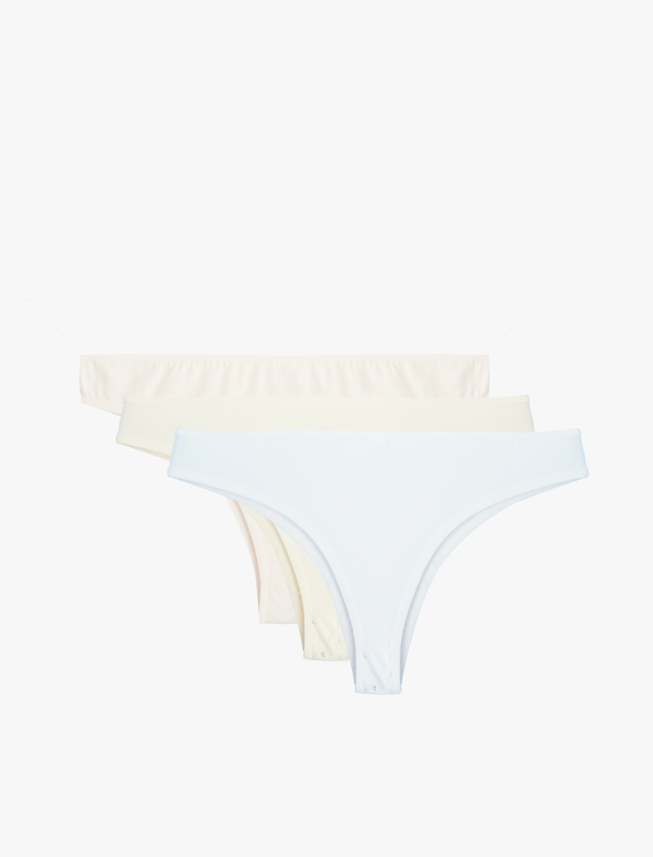   Çiçek Baskılı Pamuklu 3'lü Brazilian Külot Seti