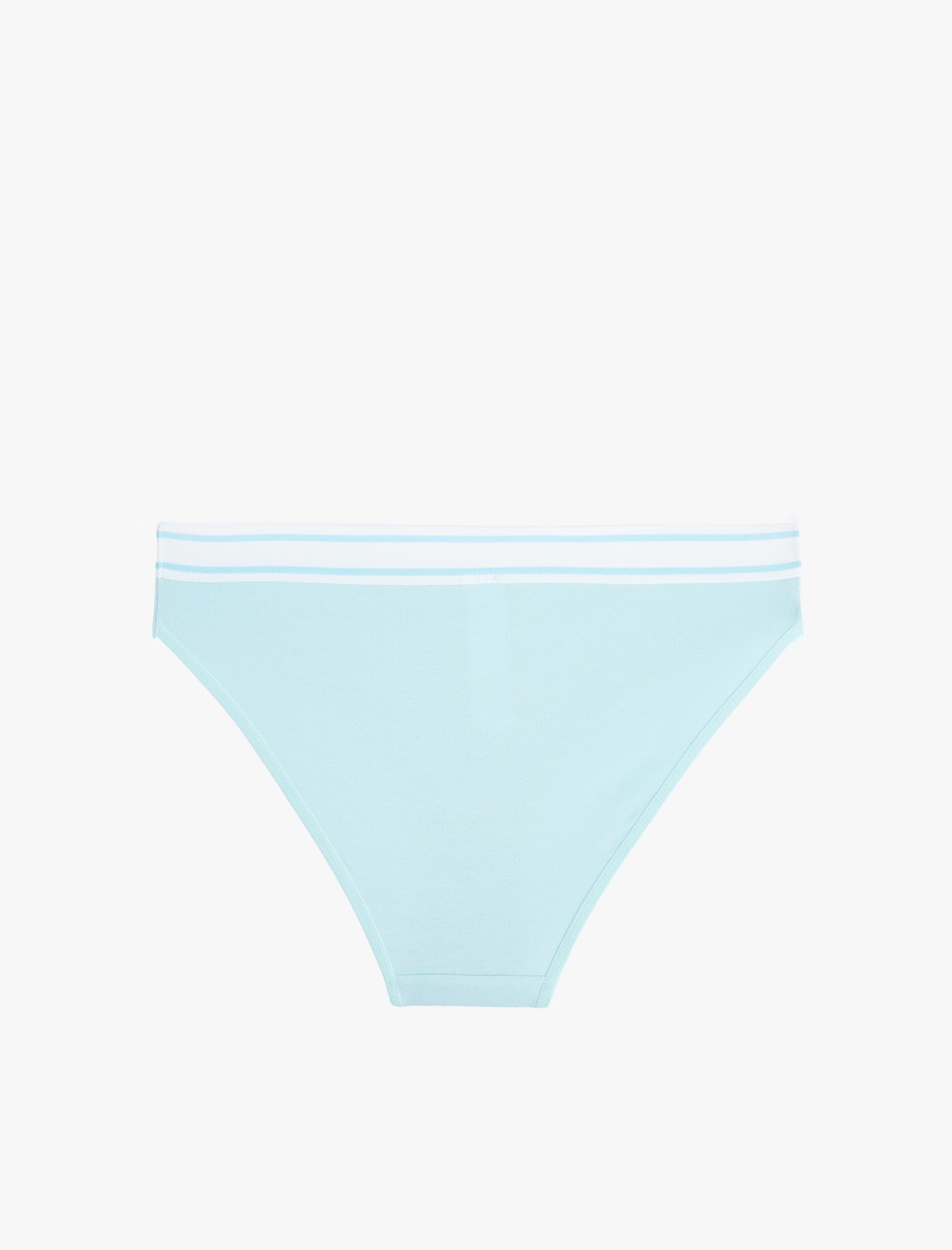   Rahat Kalıp Bel Detaylı Pamuklu Meyve Baskılı Brief Külot