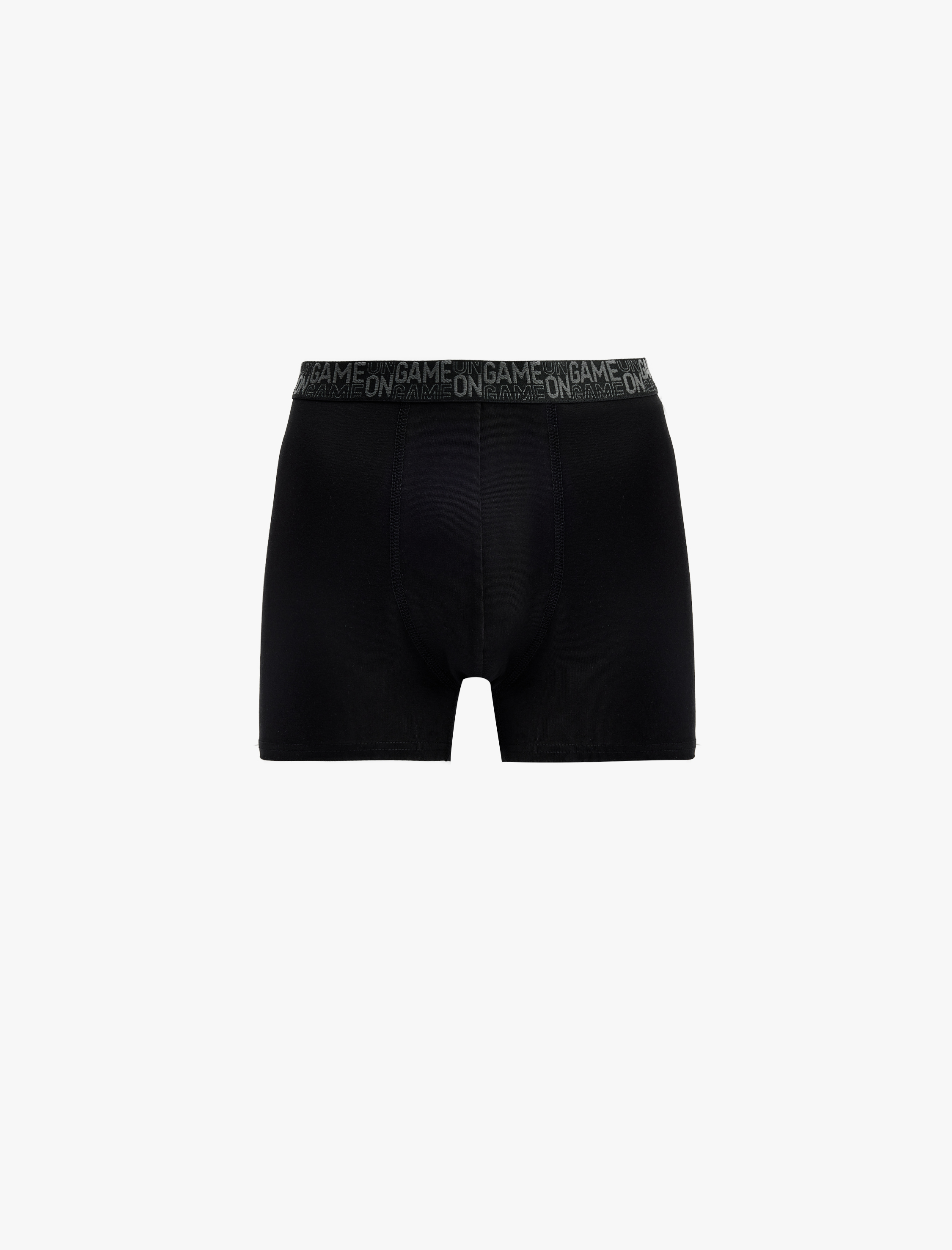   Baskılı Bel Detaylı Pamuklu 3'lü Boxer Seti