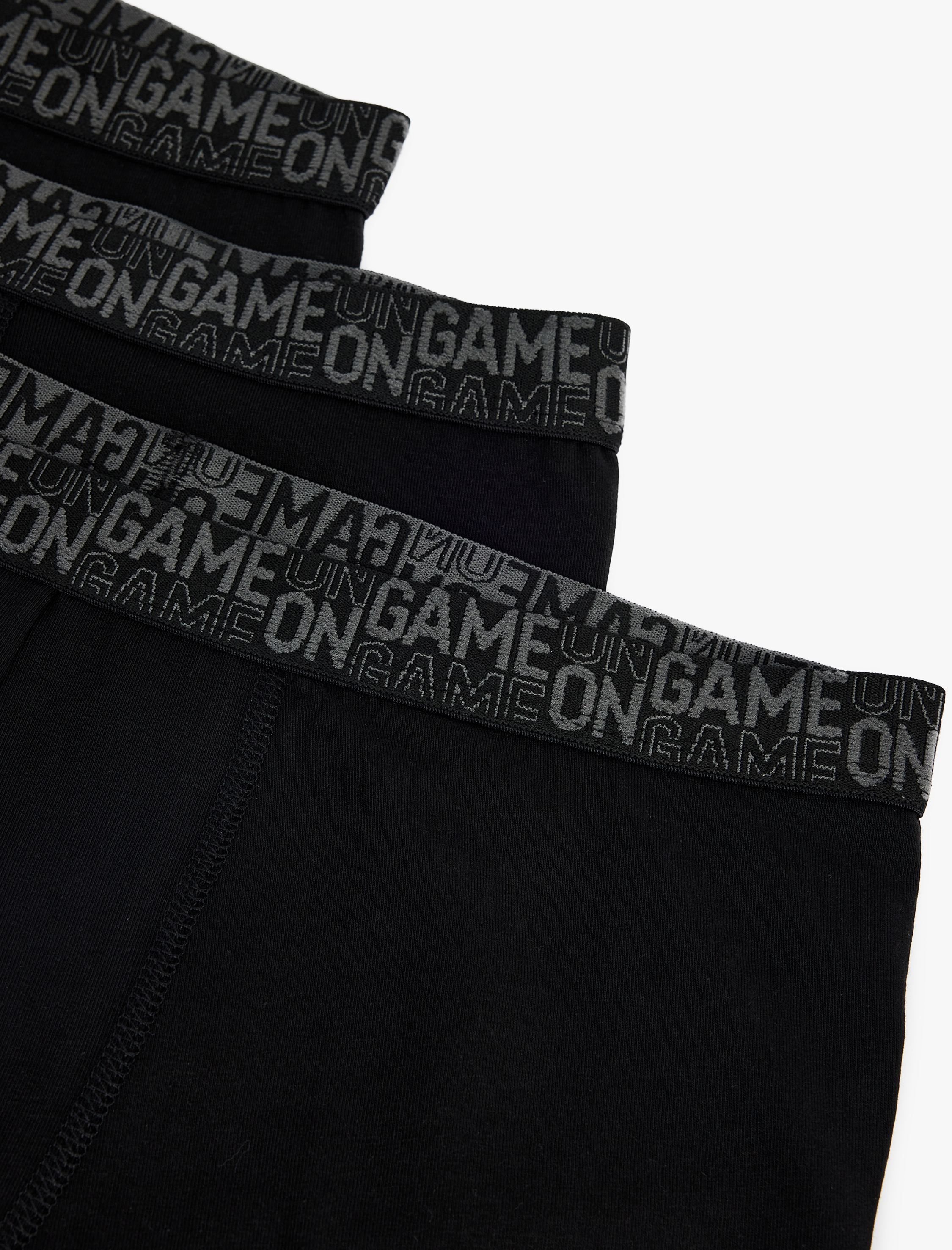   Baskılı Bel Detaylı Pamuklu 3'lü Boxer Seti