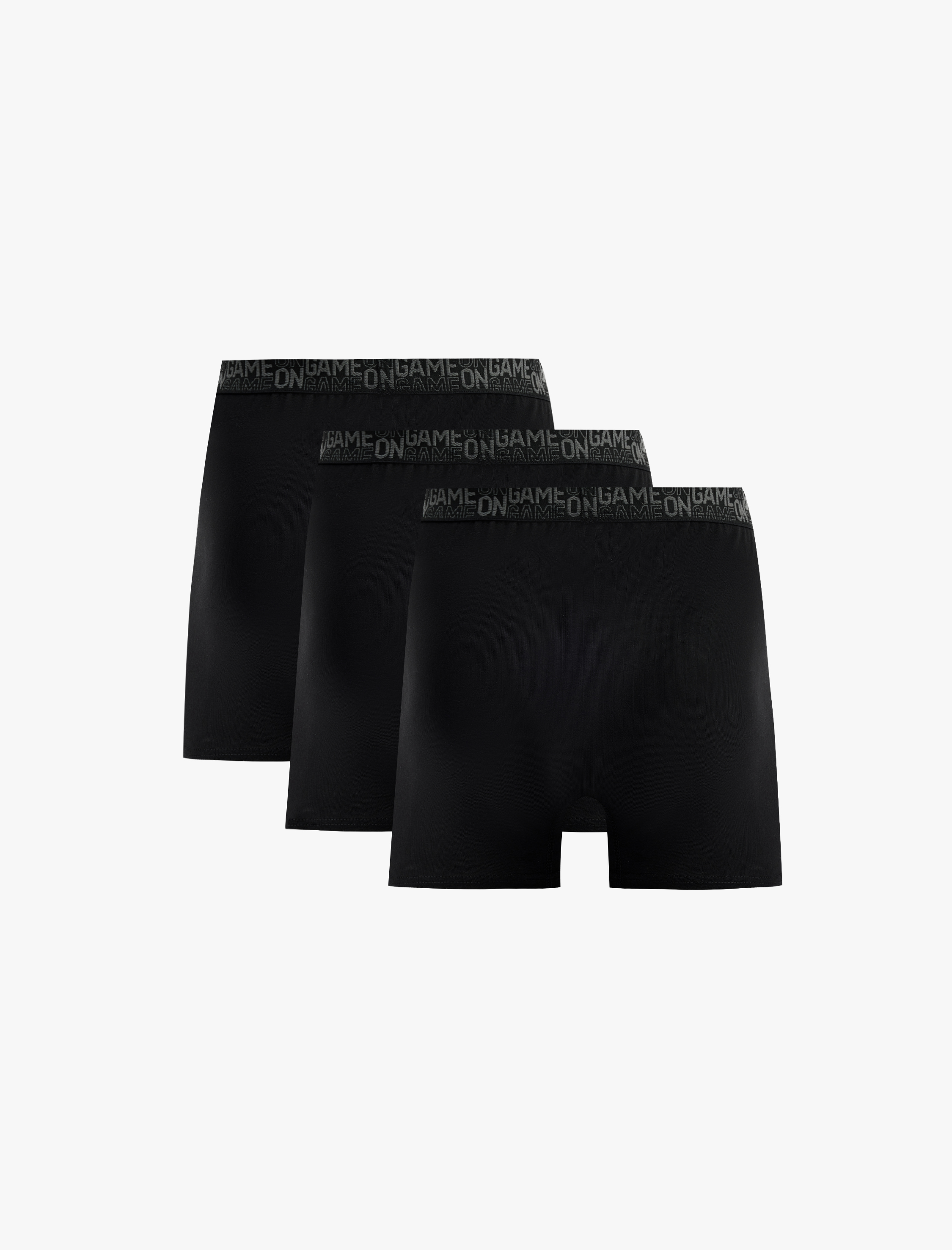   Baskılı Bel Detaylı Pamuklu 3'lü Boxer Seti