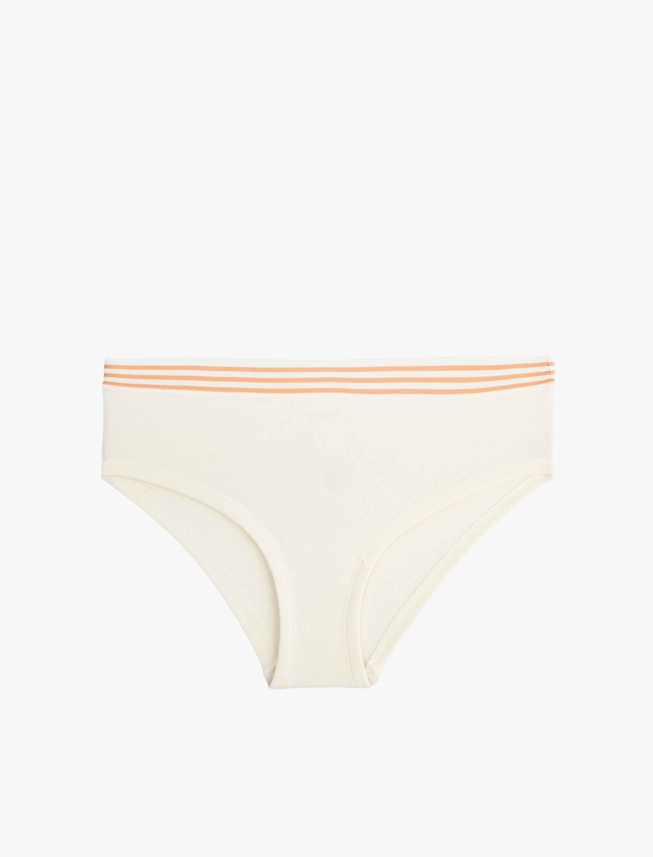   Yüksek Bel Pamuklu Rahat Kalıp Portakal Baskılı Hipster Külot