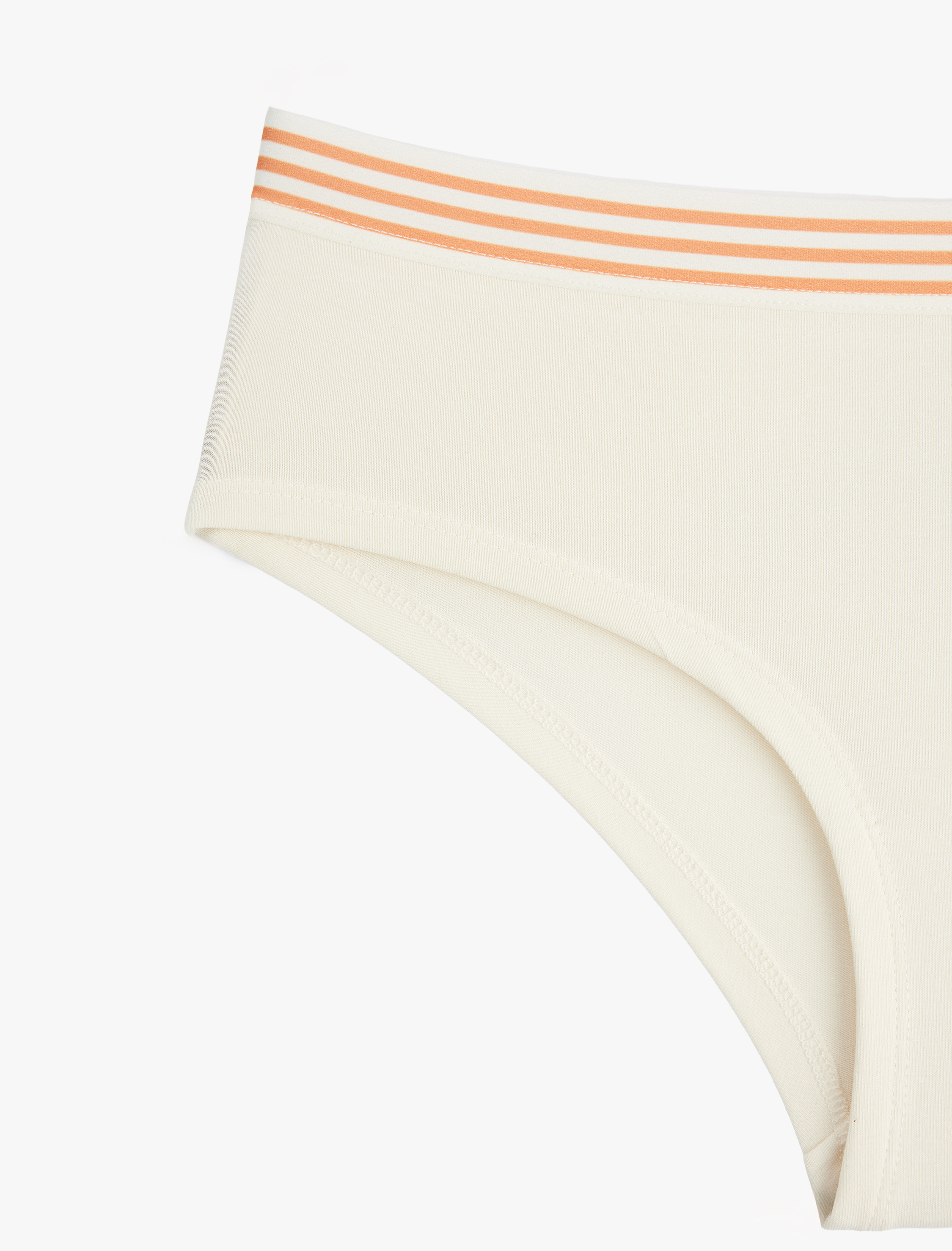   Yüksek Bel Pamuklu Rahat Kalıp Portakal Baskılı Hipster Külot