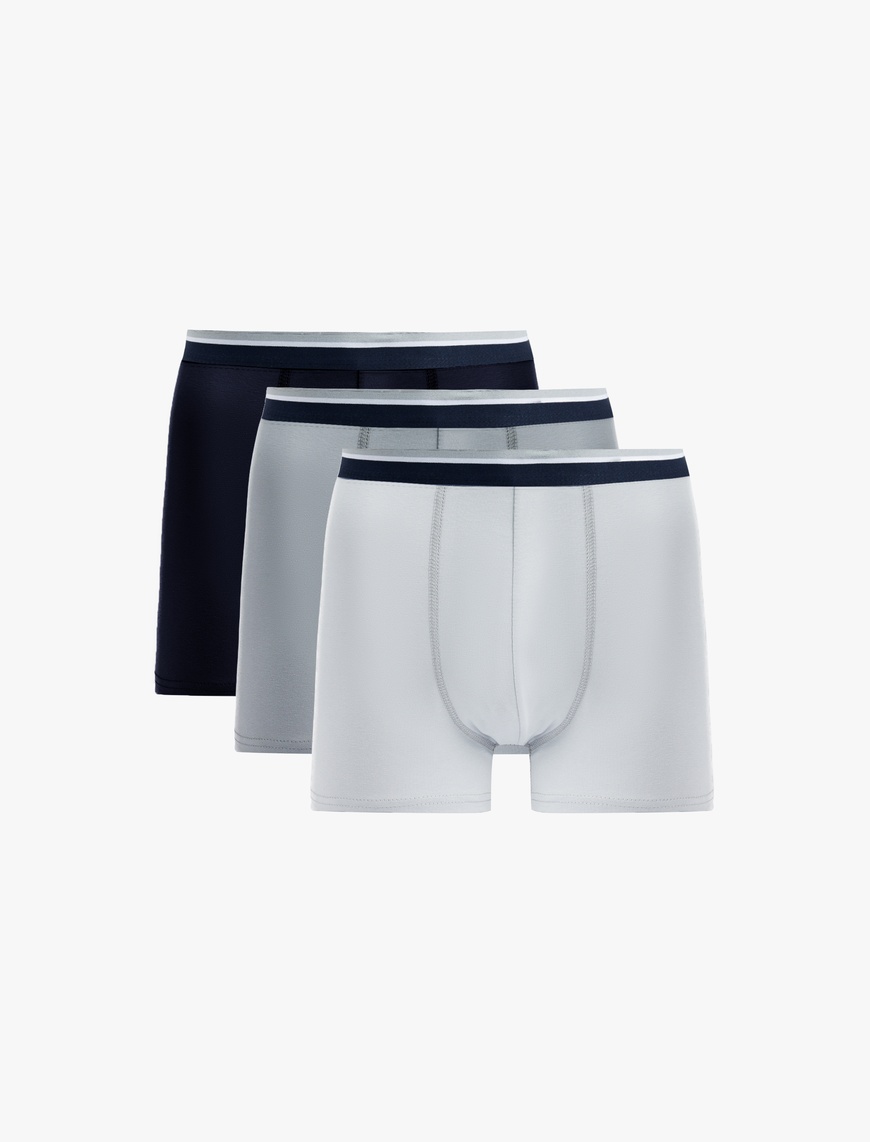 Koton Erkek Şerit Detaylı Pamuklu 3’lü Boxer Seti