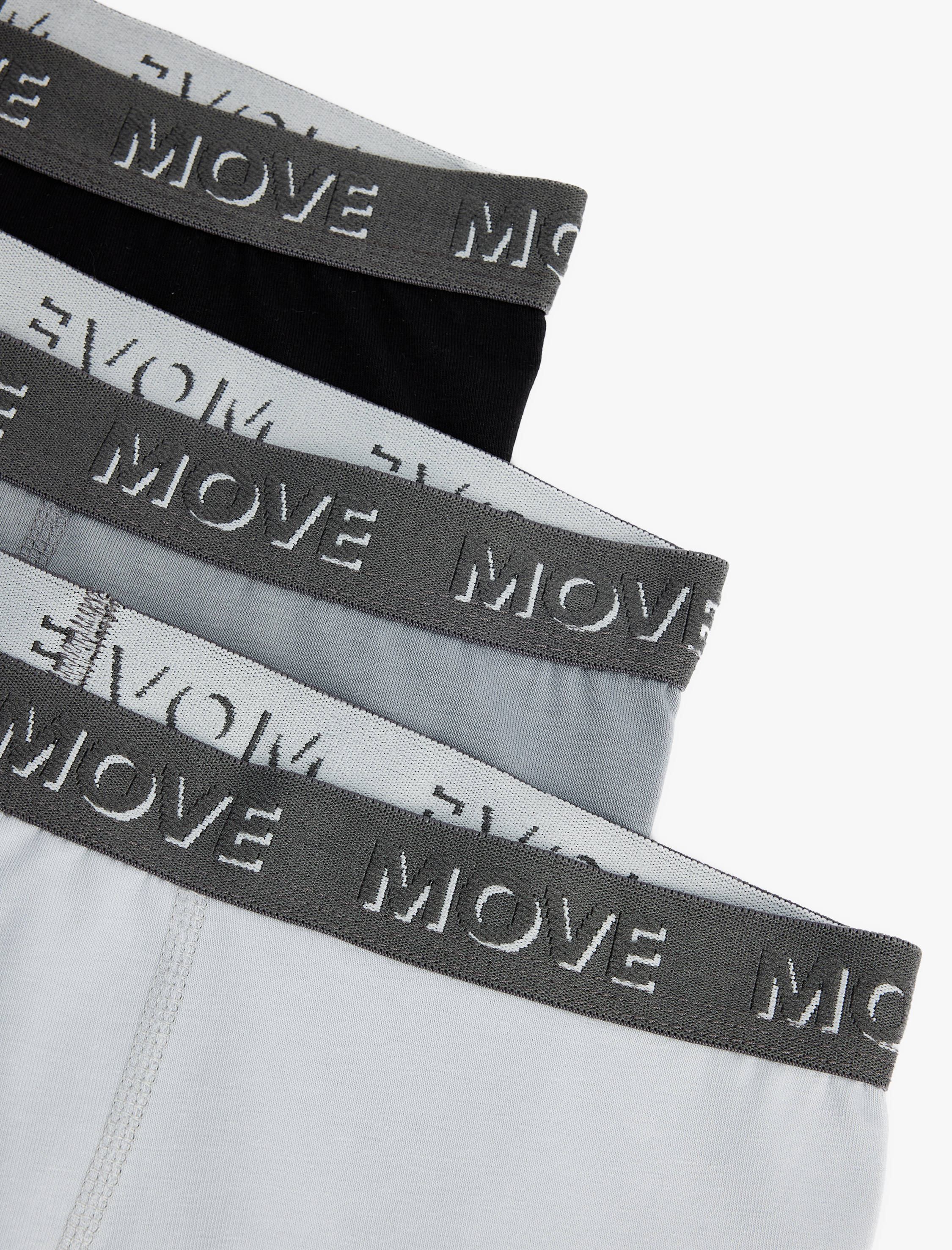   Regular Fit Baskılı Bel Detaylı Pamuklu 3'lü Boxer Seti