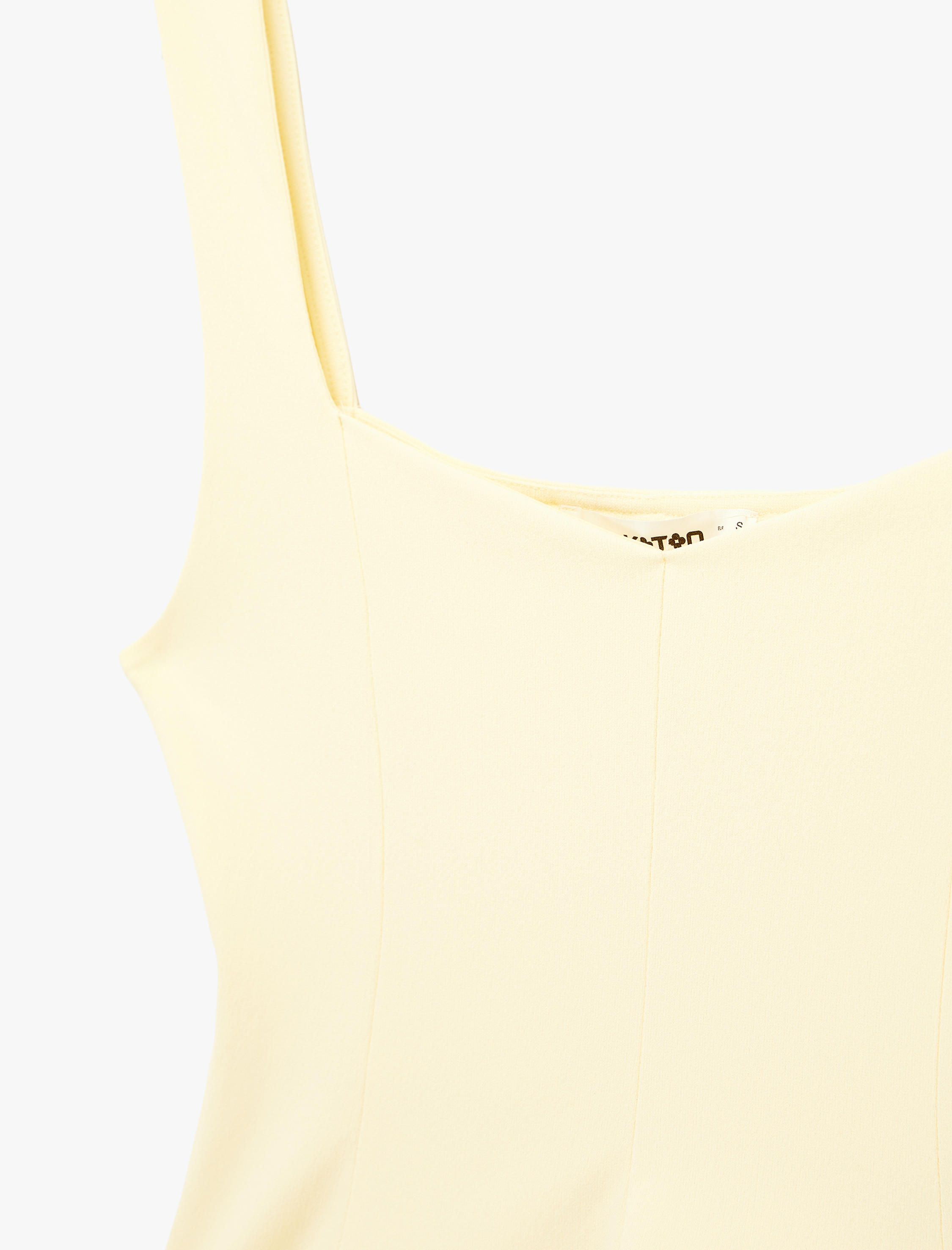   U Yaka Slim Fit Peplum Kolsuz Bluz