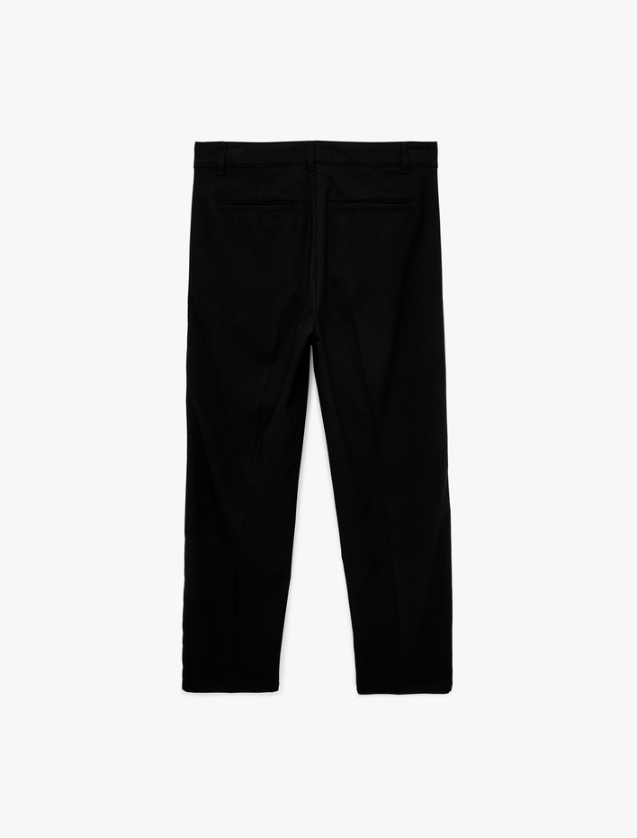  Rahat Kalıp Viskon Karışımlı  Cepli Klasik Kumaş Pantolon