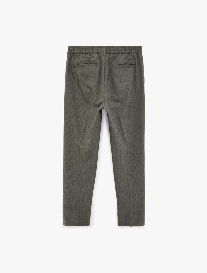  Regular Fit Viskon Karışımlı Cepli Kumaş Pantolon