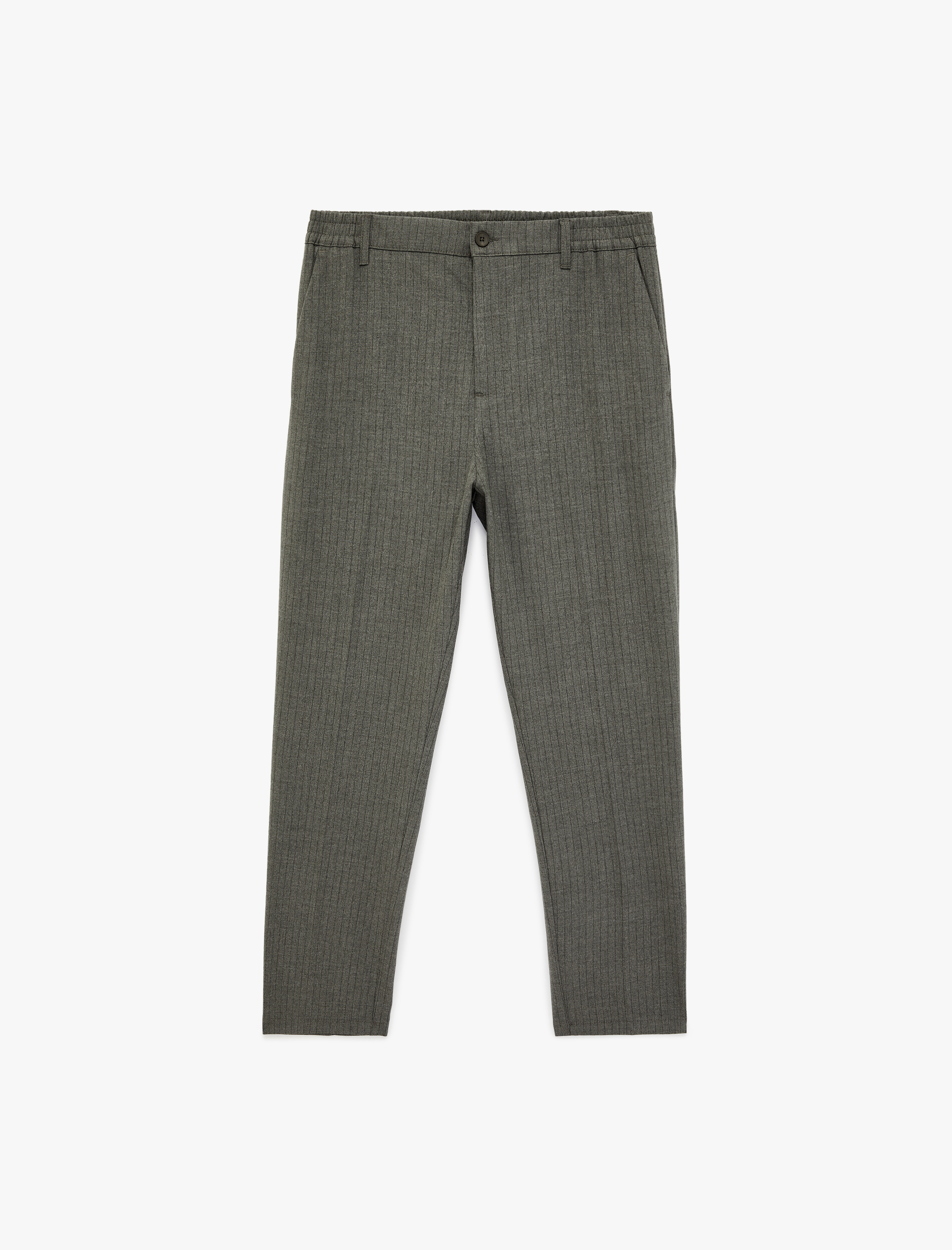   Regular Fit Viskon Karışımlı Cepli Kumaş Pantolon