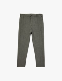 Regular Fit Viskon Karışımlı Cepli Kumaş Pantolon