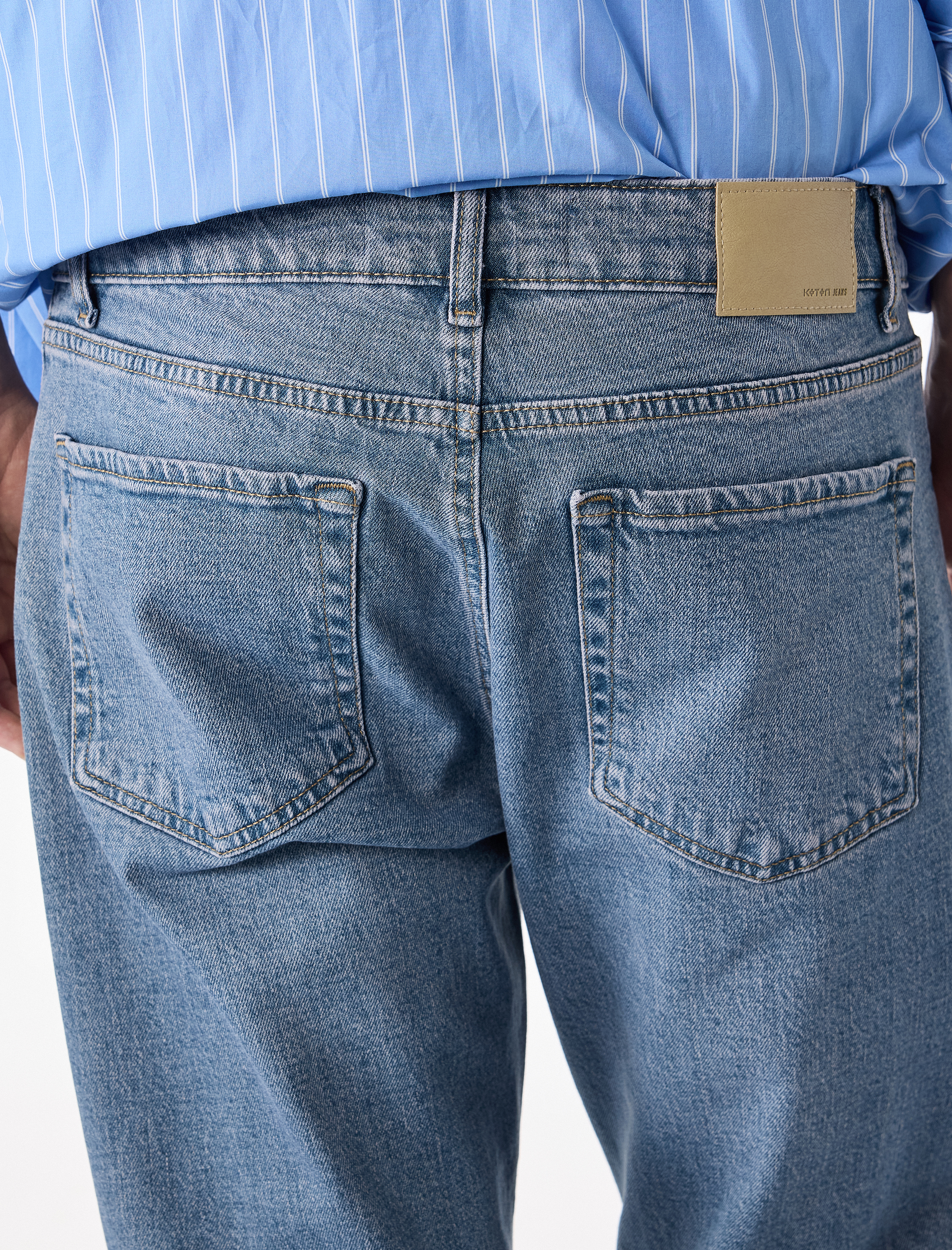   Normal Bel Pamuklu Cepli Straight Fit Jean Pantolon - Mark Jean