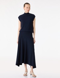 Aksesuar Düğme Detaylı Midi Etek