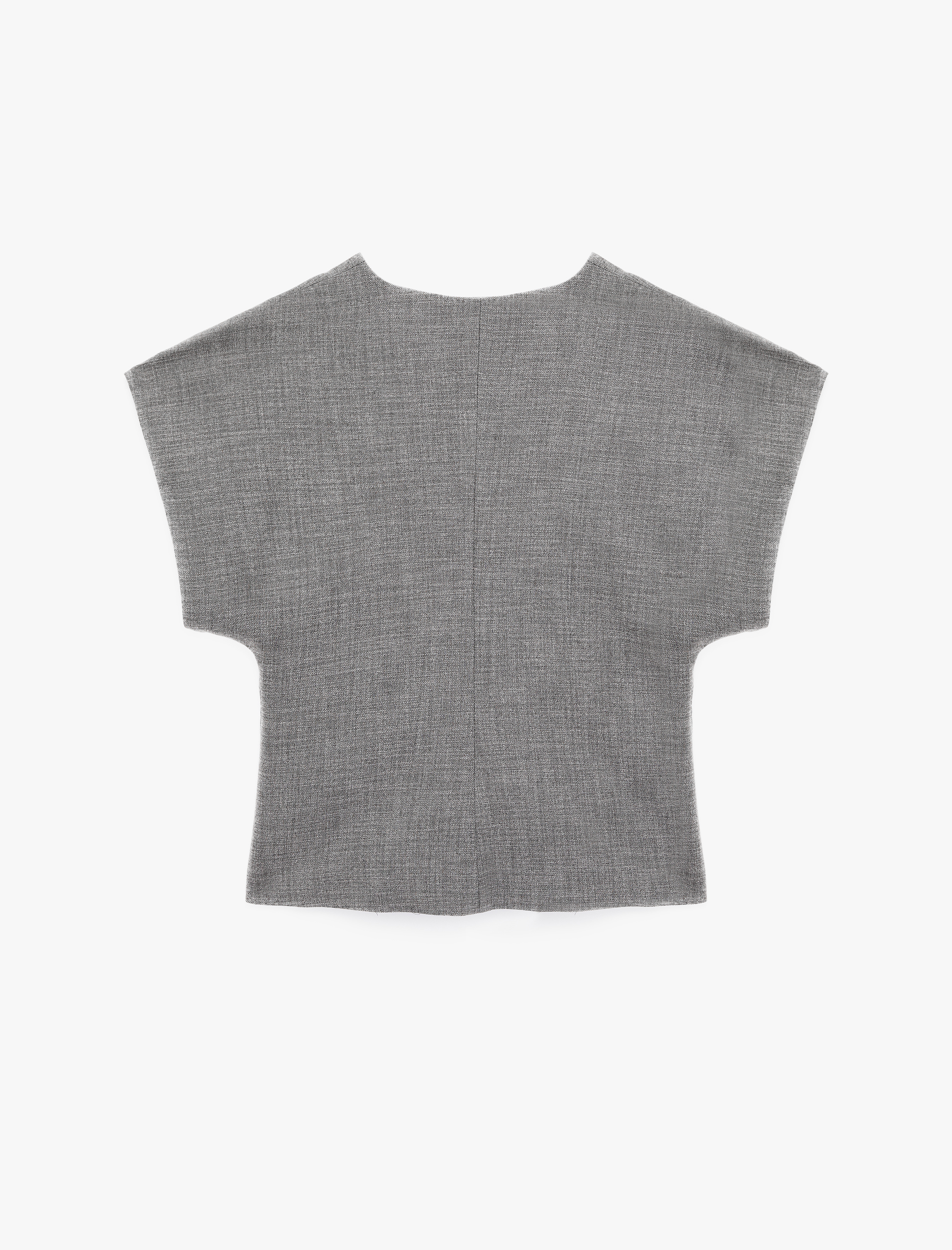   Metal Aksesuarlı Oversize Kruvaze Yelek