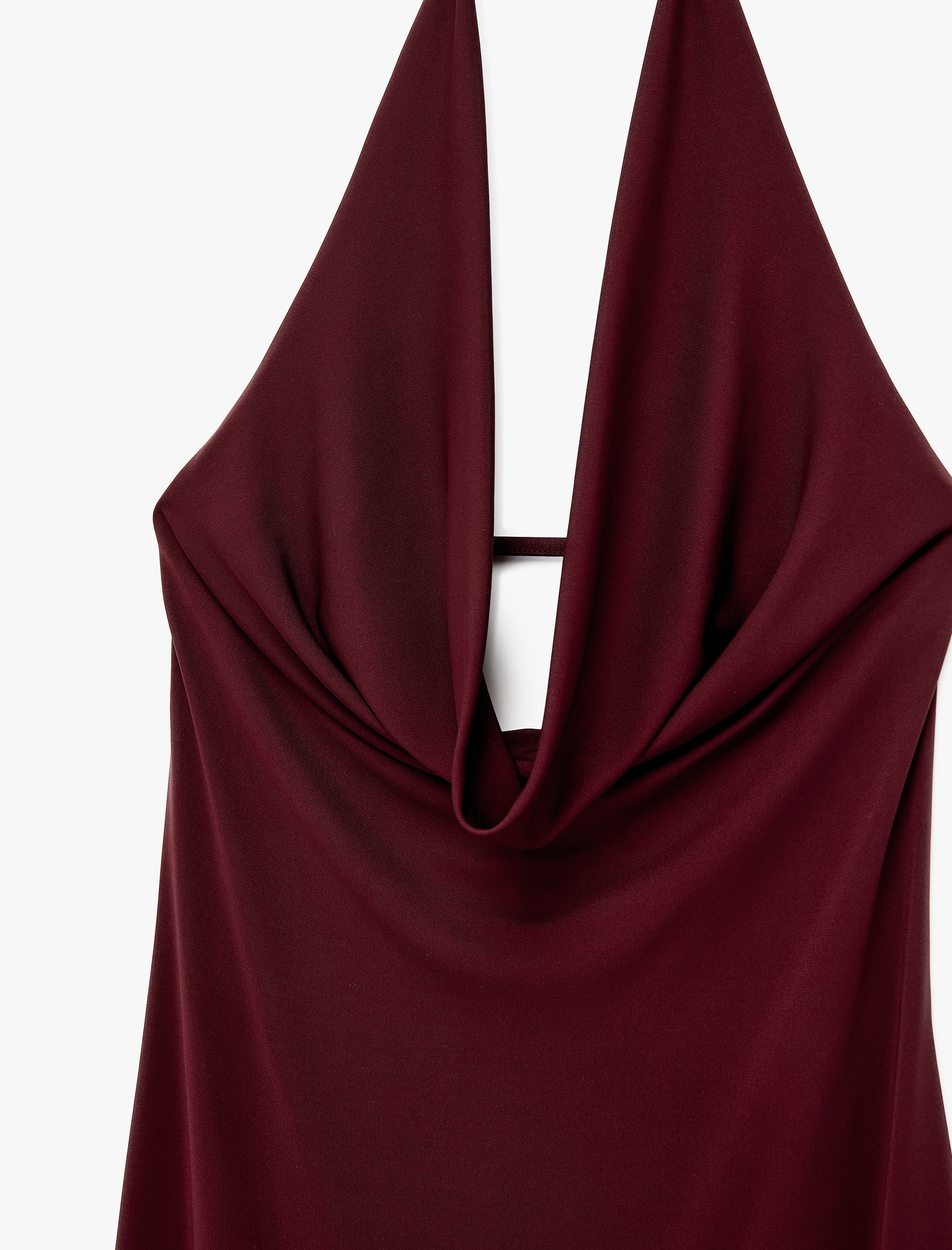   Slim Fit Dekolteli Halter Degaje Yaka Bodycon Elbise