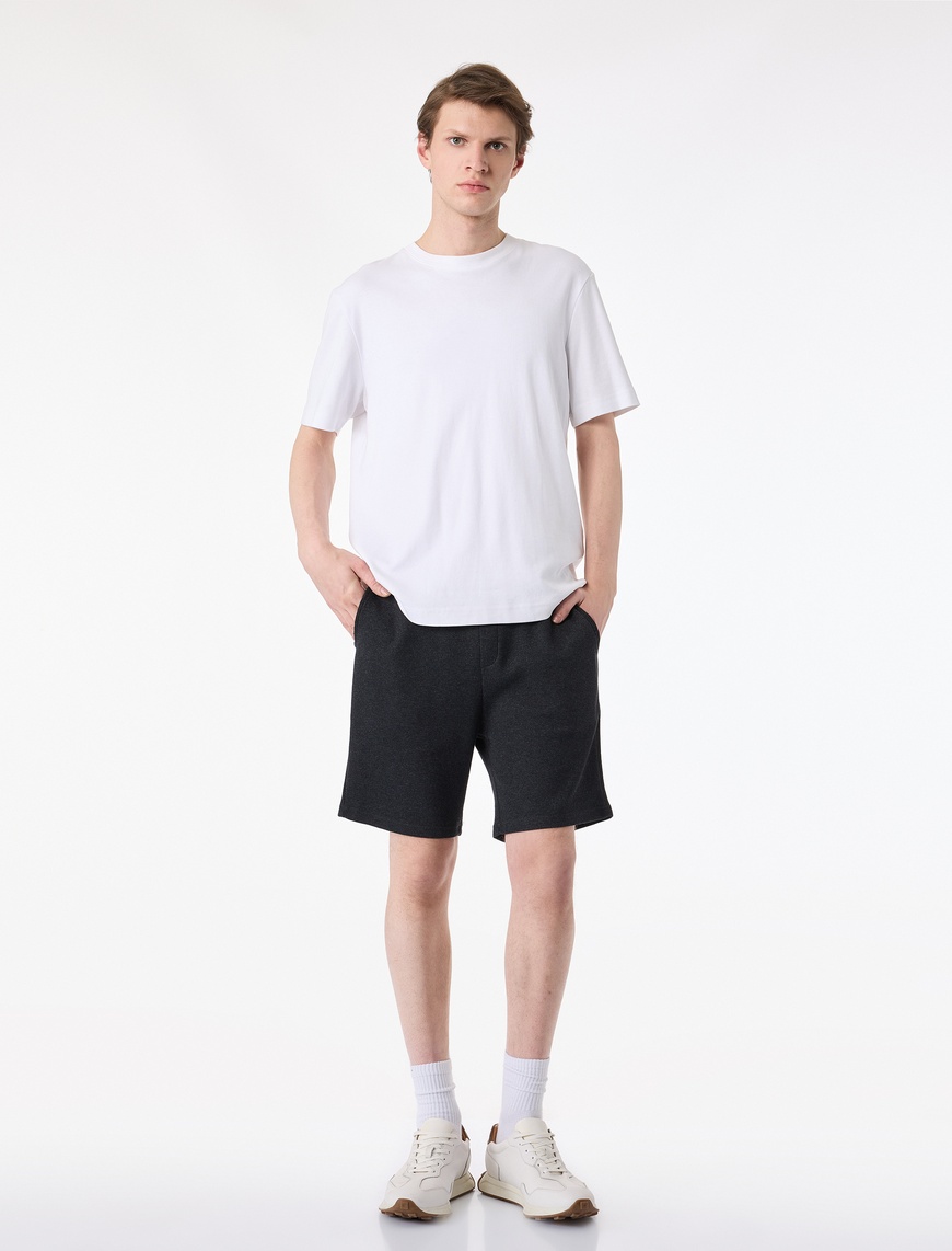 Koton Erkek Regular Fit Cepli Bermuda Beli Bağcıklı Şort