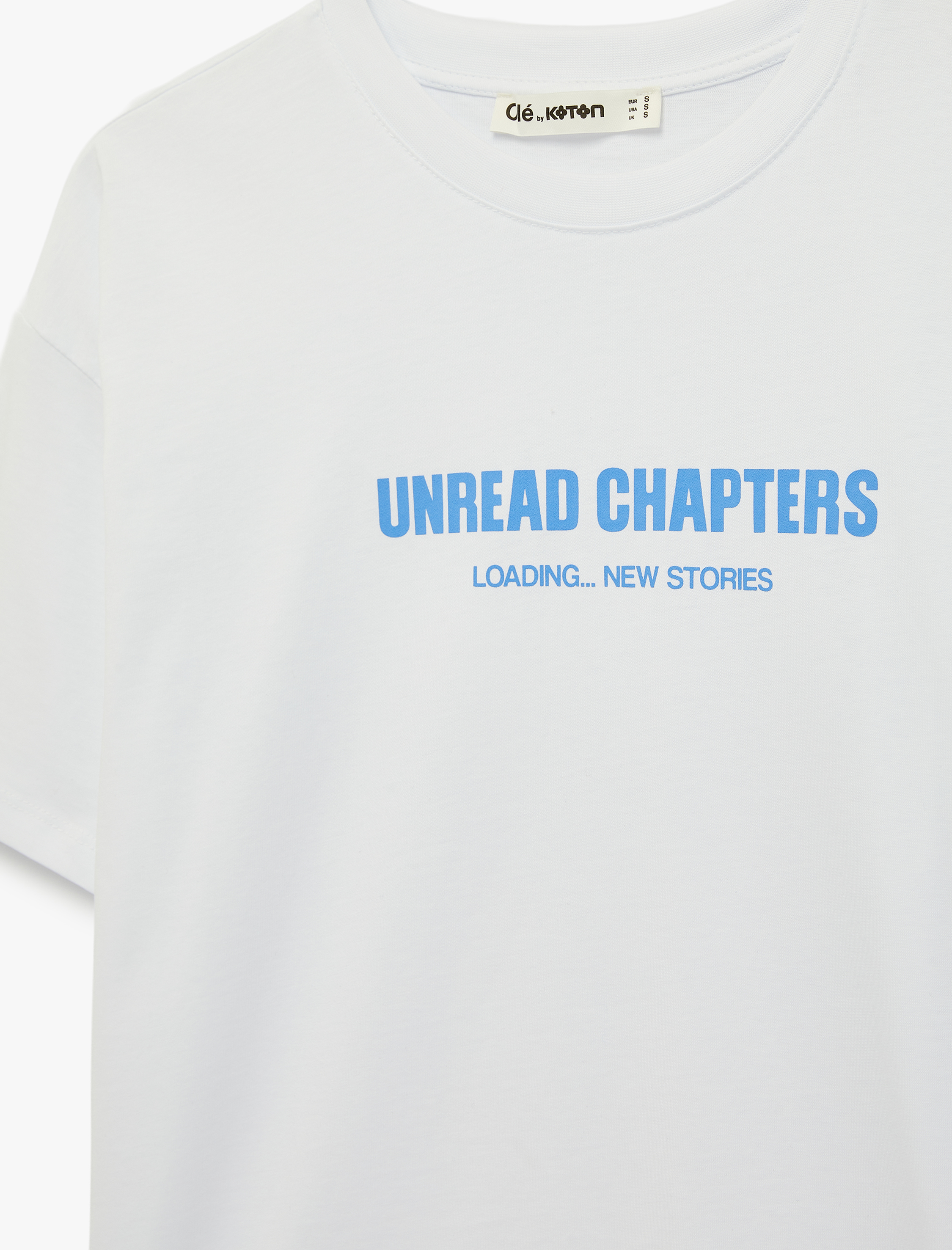   Rahat Kesim Kısa Kollu Bisiklet Yaka Baskılı Tişört