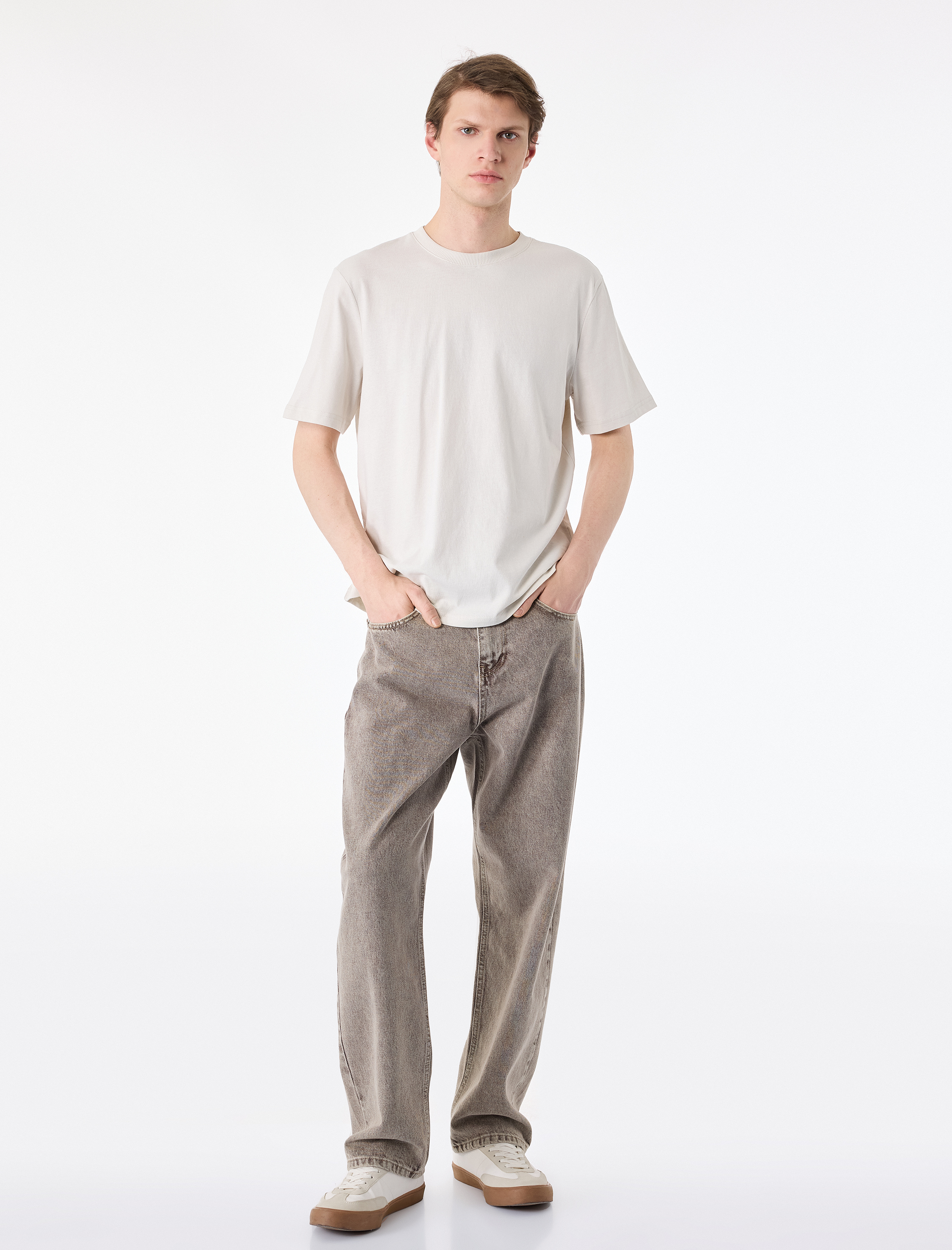   Regular Fit Bisiklet Yaka Pamuklu Basic Kısa Kollu Tişört