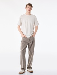 Regular Fit Bisiklet Yaka Pamuklu Basic Kısa Kollu Tişört