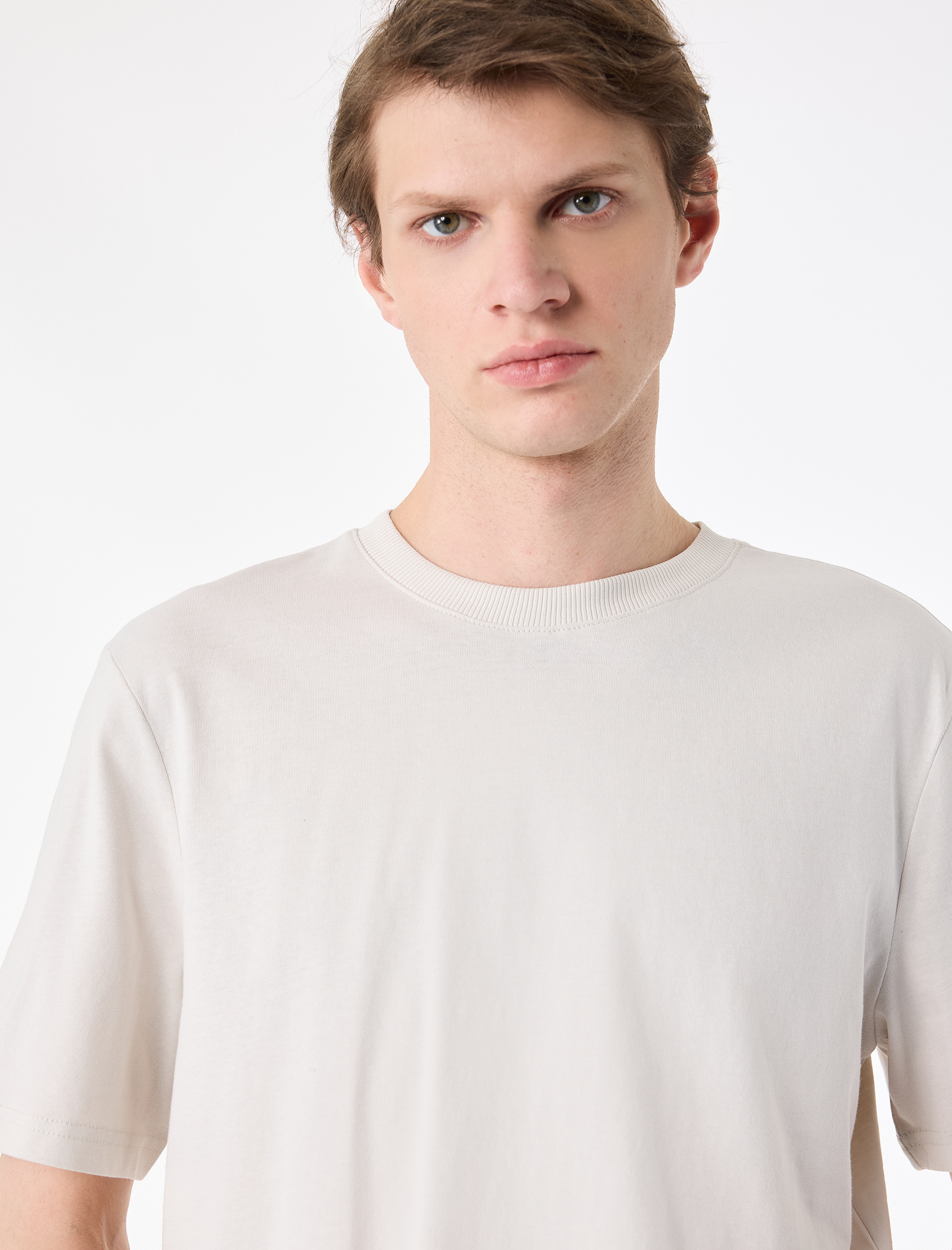   Regular Fit Bisiklet Yaka Pamuklu Basic Kısa Kollu Tişört