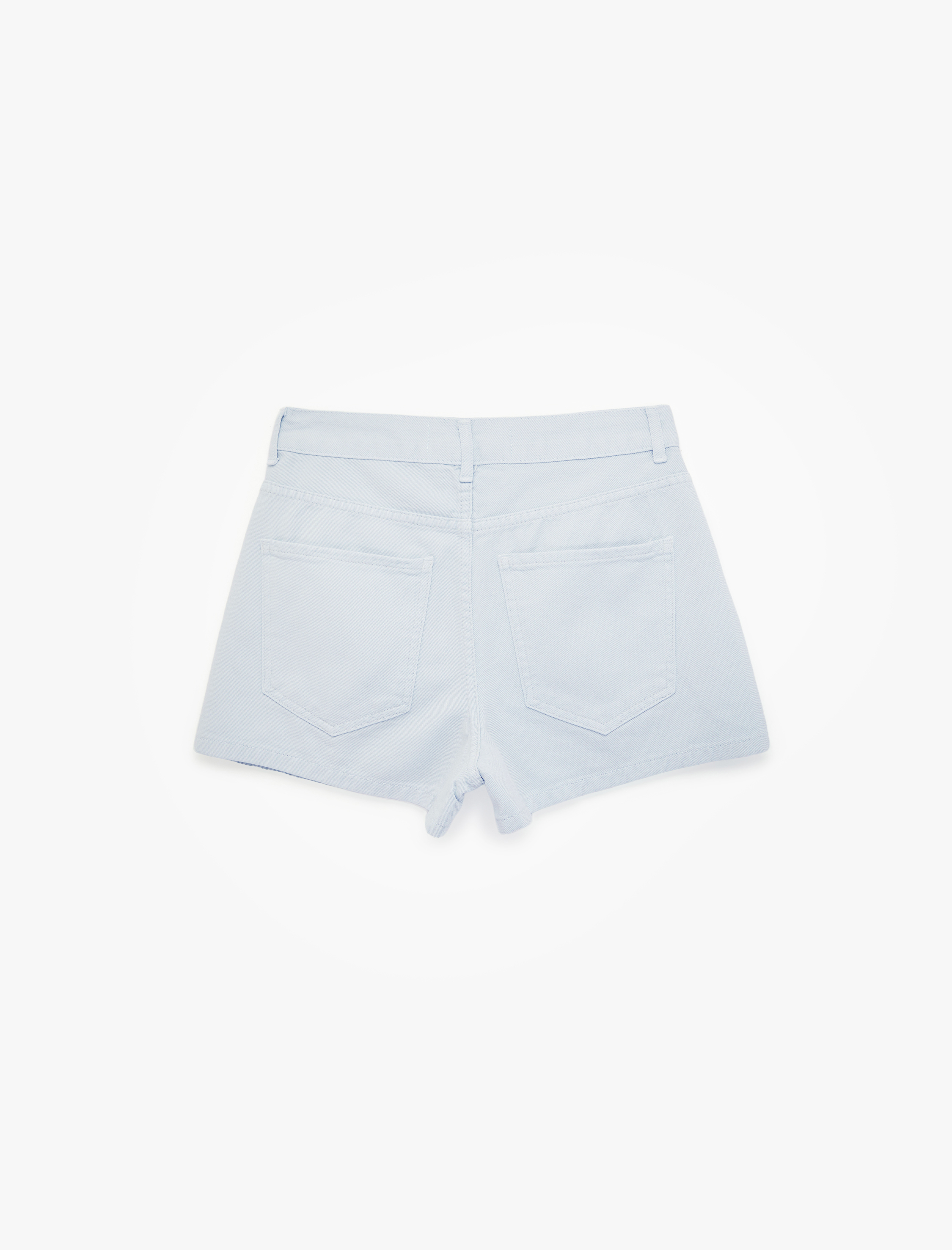   Pamuklu Düğmeli Beş Cepli Rahat Kalıp Mini Şort