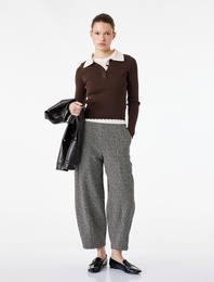 Metalik İplik Detaylı Parıltılı Cepli Tüvit Balon Pantolon