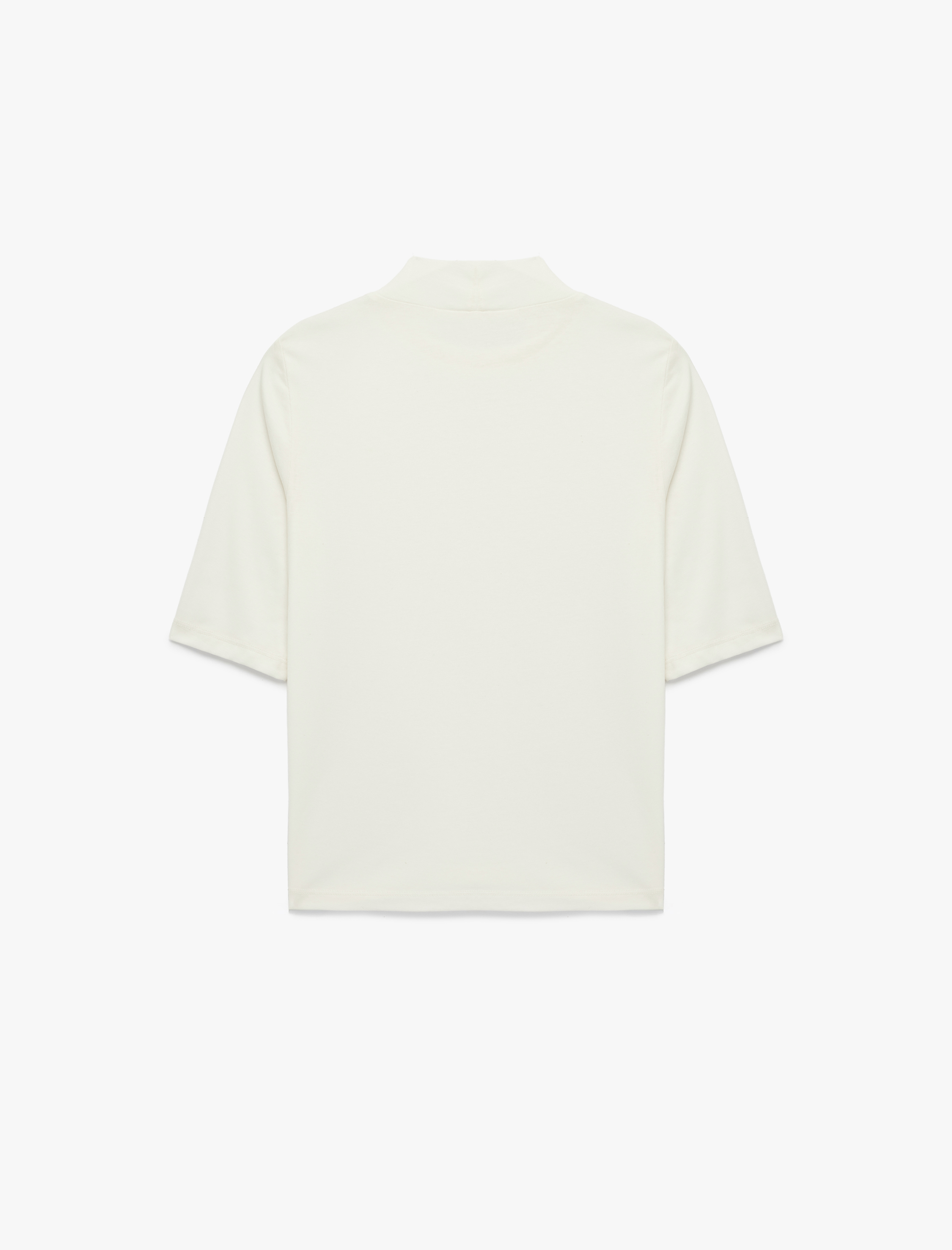   Pamuklu Slim Fit 3/4 Kollu Dik Yaka Tişört