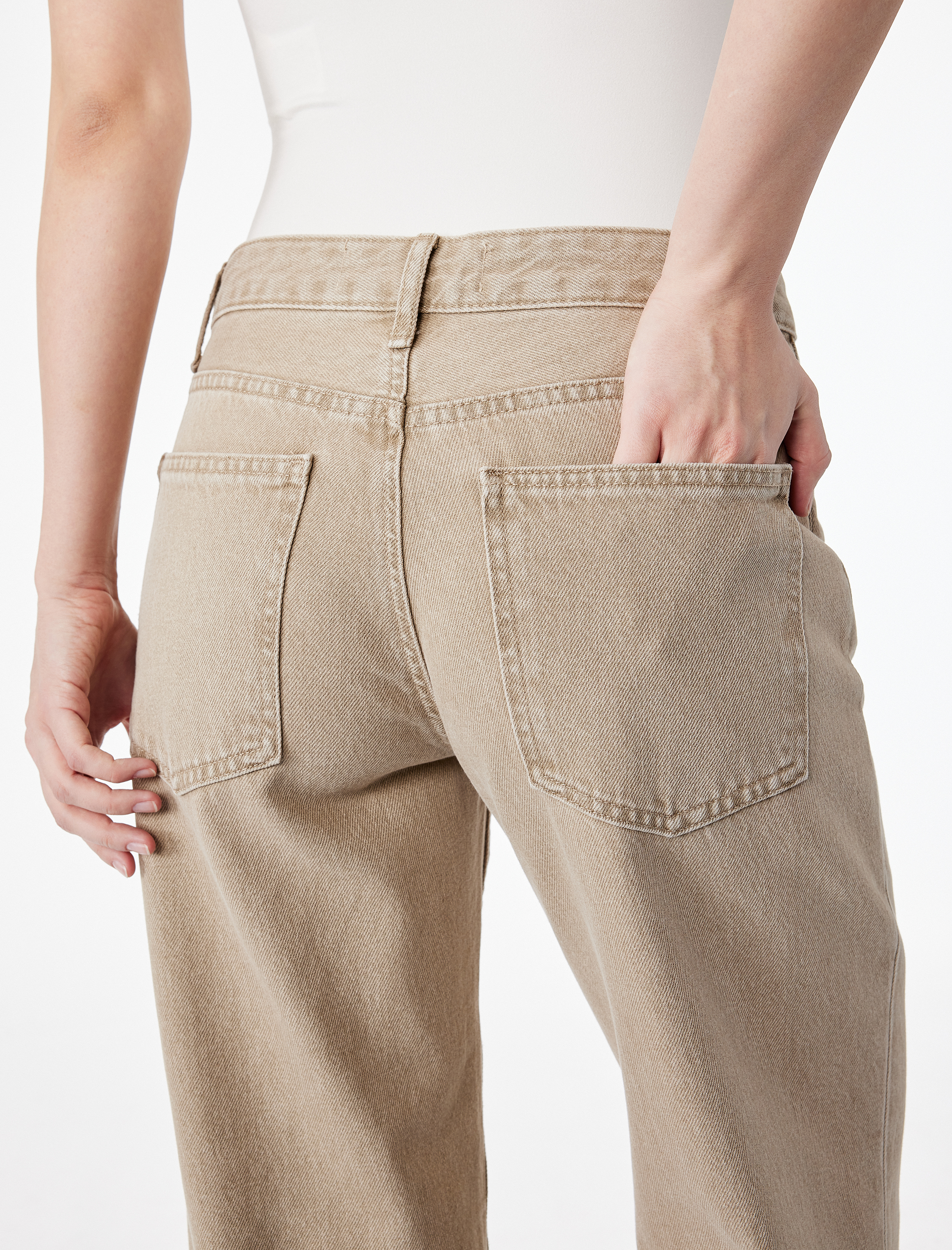   Pamuklu Düz Paça Normal Bel Jean Pantolon - Straight Fit Jean